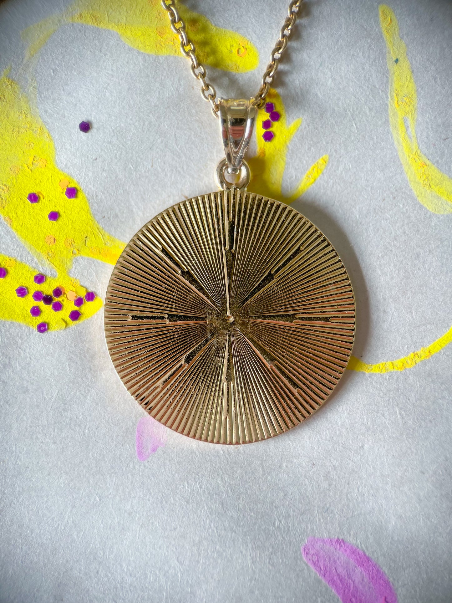 Vintage Engine Turned Disk 14k Yellow Gold Charm - Perfect as is or for Engraving