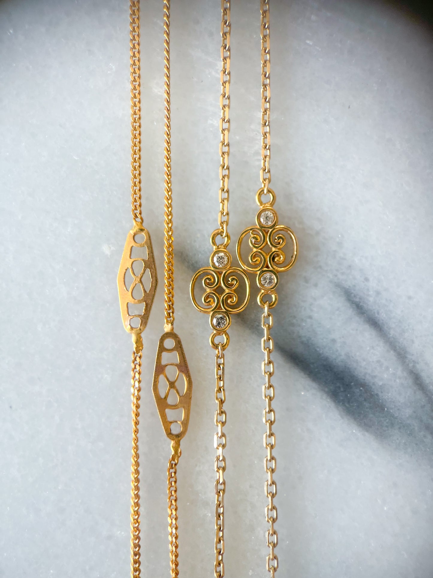 Vintage 14k Filigree Chain 18 Inch Necklace