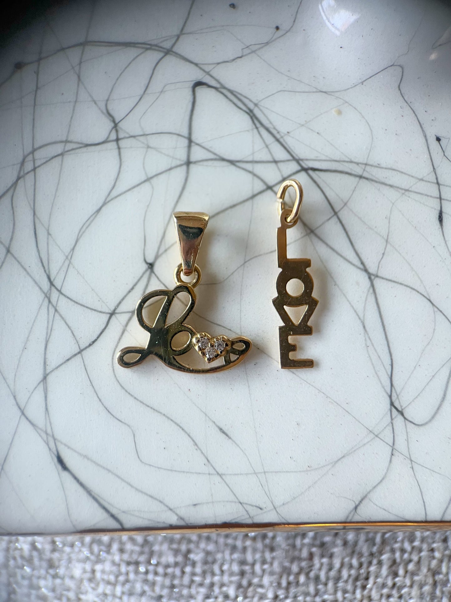 Vintage “Love” 10k Yellow Gold Charm