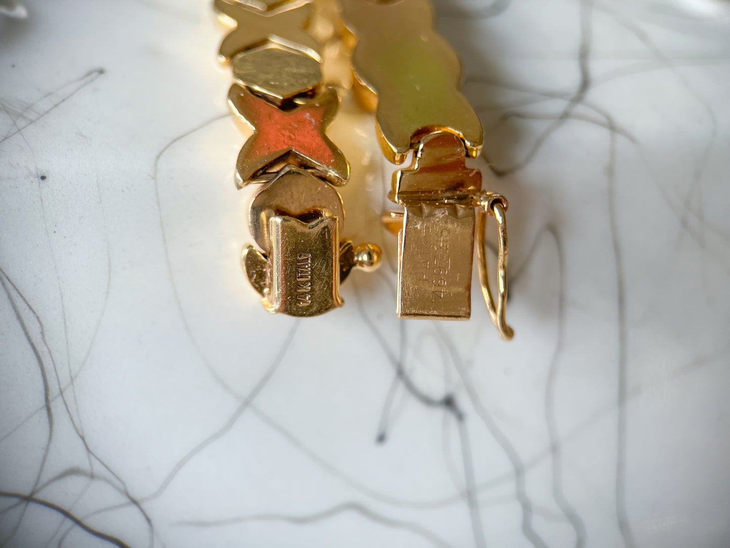 Various Vintage 14k Yellow Gold Flat Link Bracelets