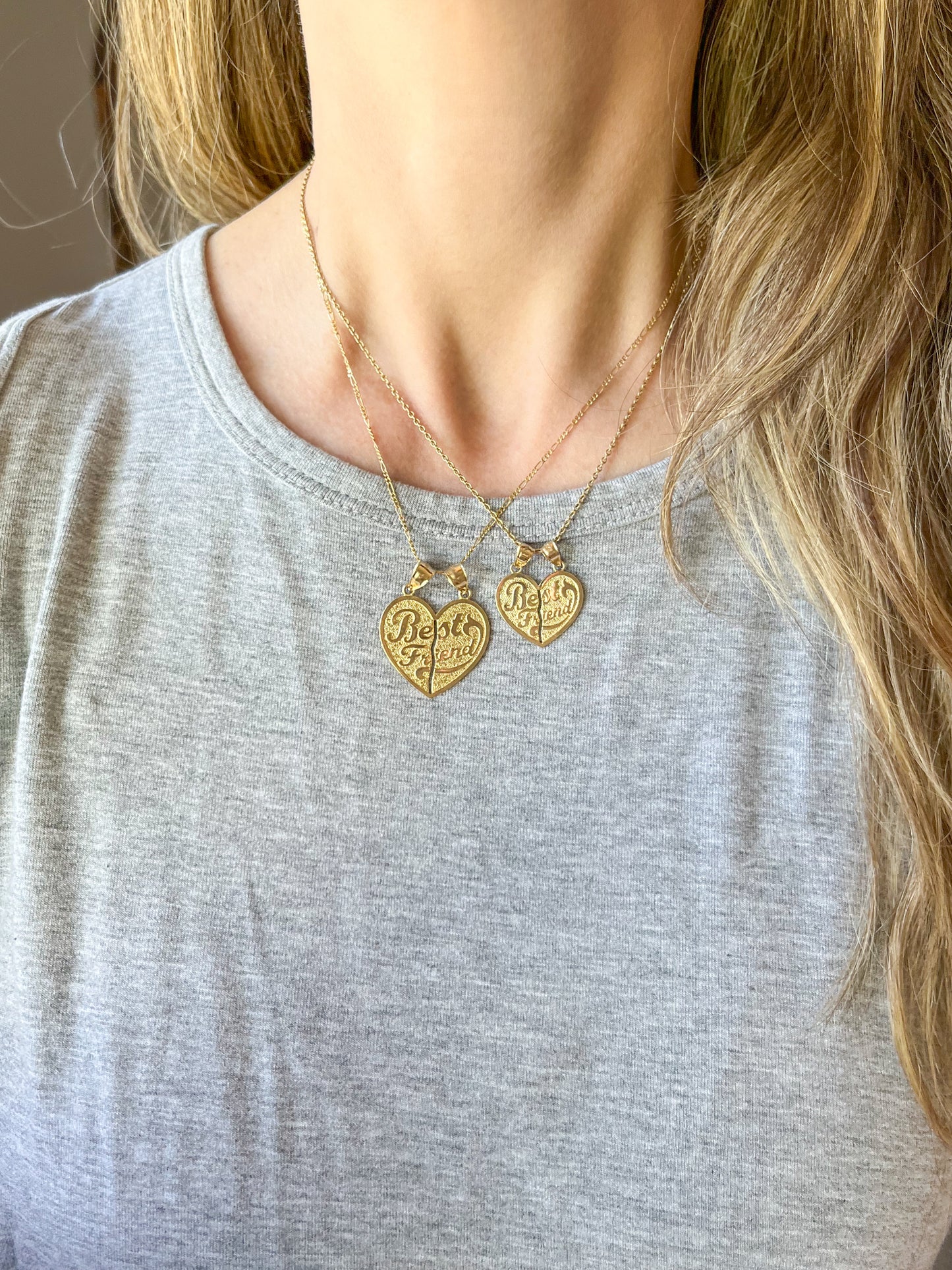 Best Friend Charms in 10k Yellow Gold - Two sizes