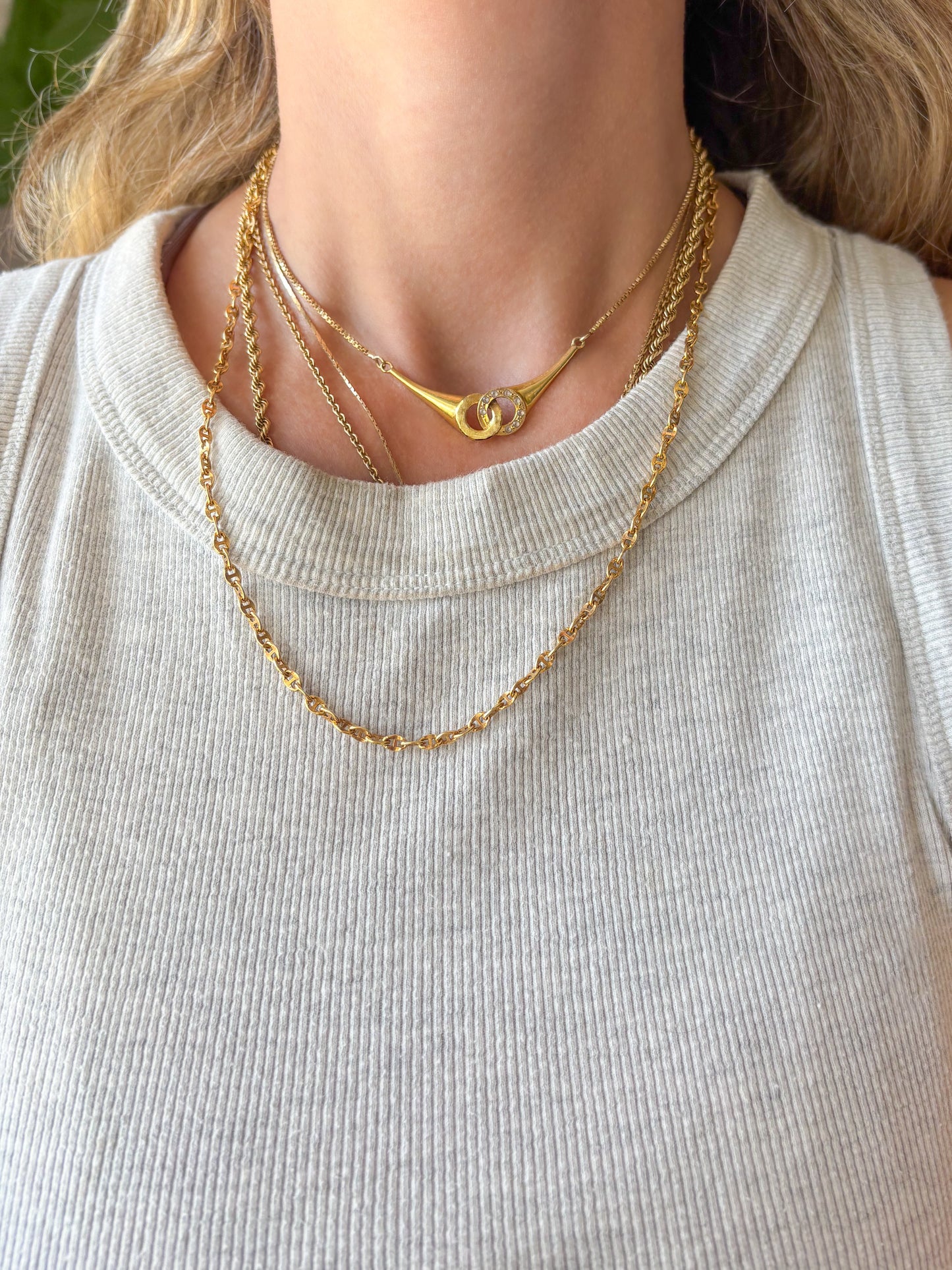 Vintage Mariner 10k Yellow Gold Chain 20 Inch Necklace
