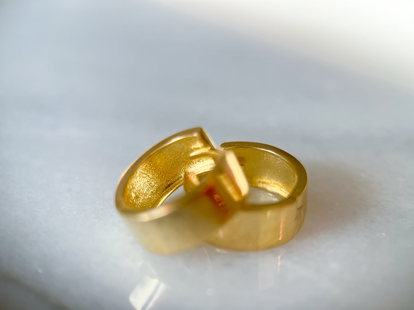 14k Yellow Gold Huggies