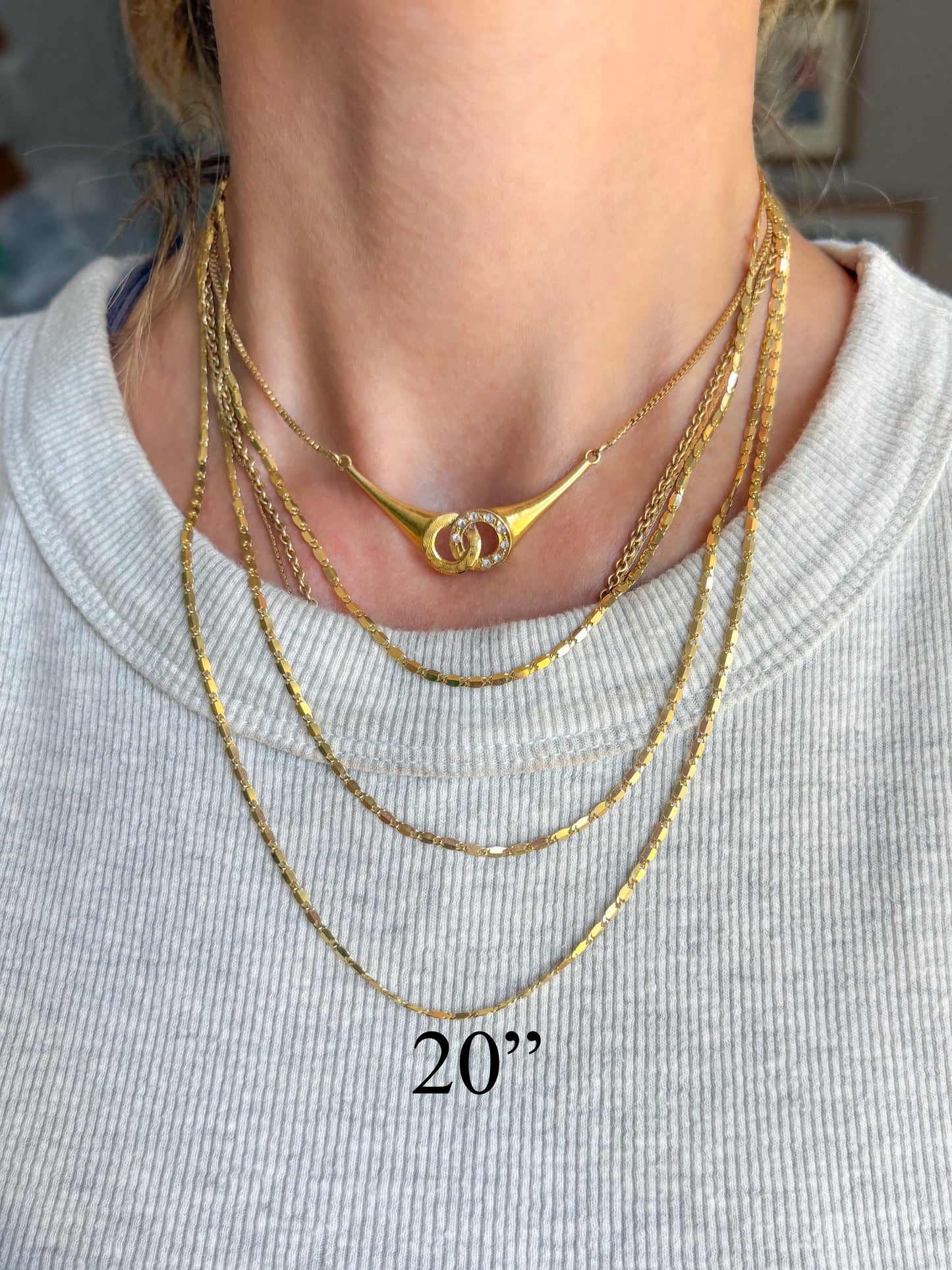 Vintage 10k Chain in 3 Lengths 16, 18, 20 Inch Necklaces