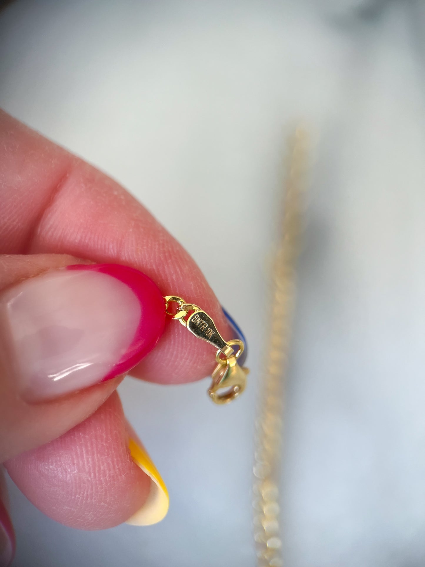 Vintage Open Heart Charm on Chain 10k Yellow Gold Necklace