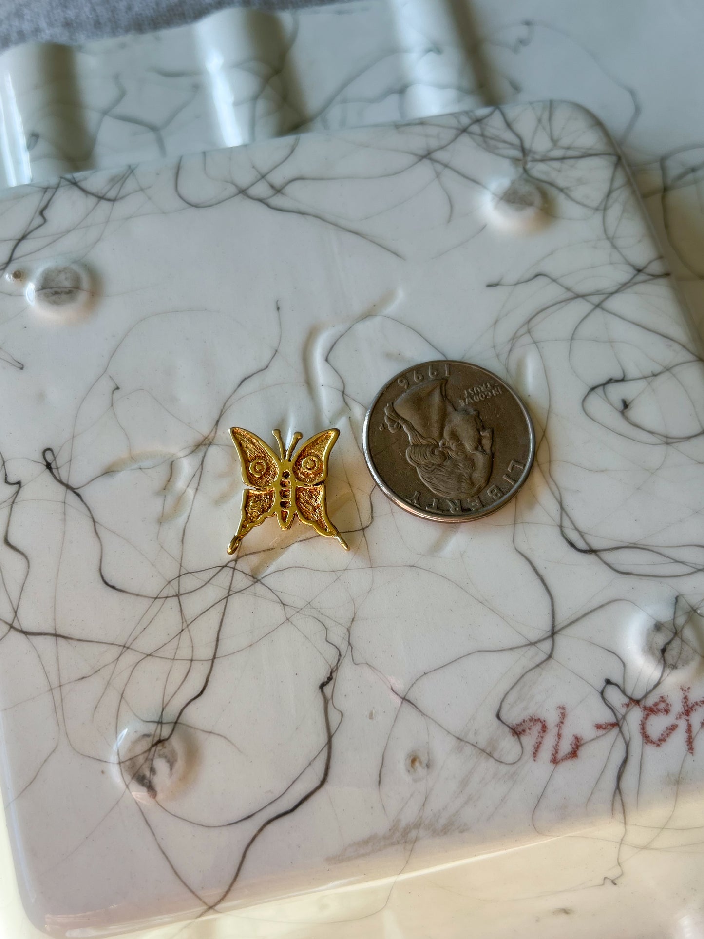 Vintage Butterfly 14k Yellow Gold Charm