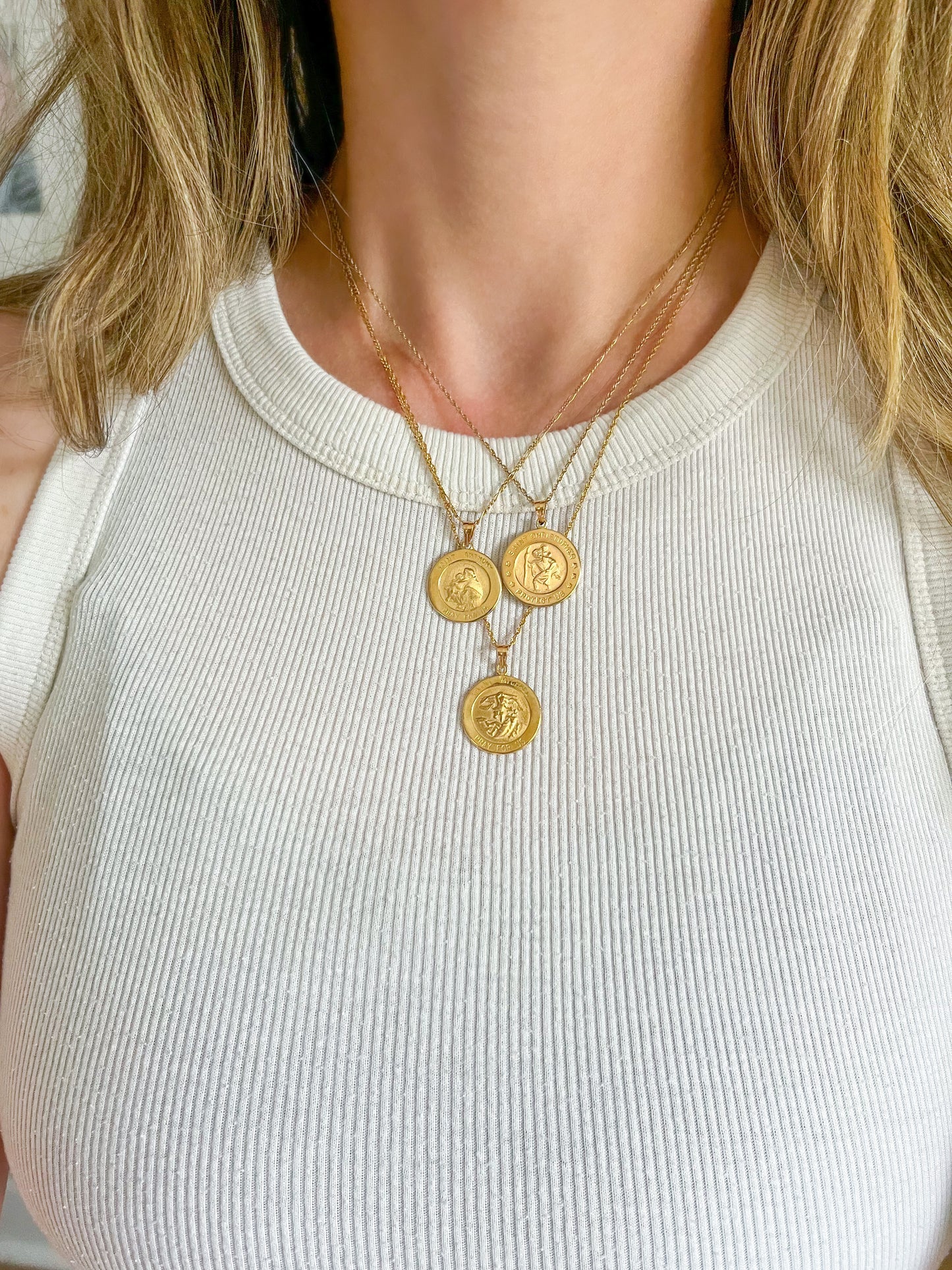 Saint Christoper 14k Yellow Gold Charm