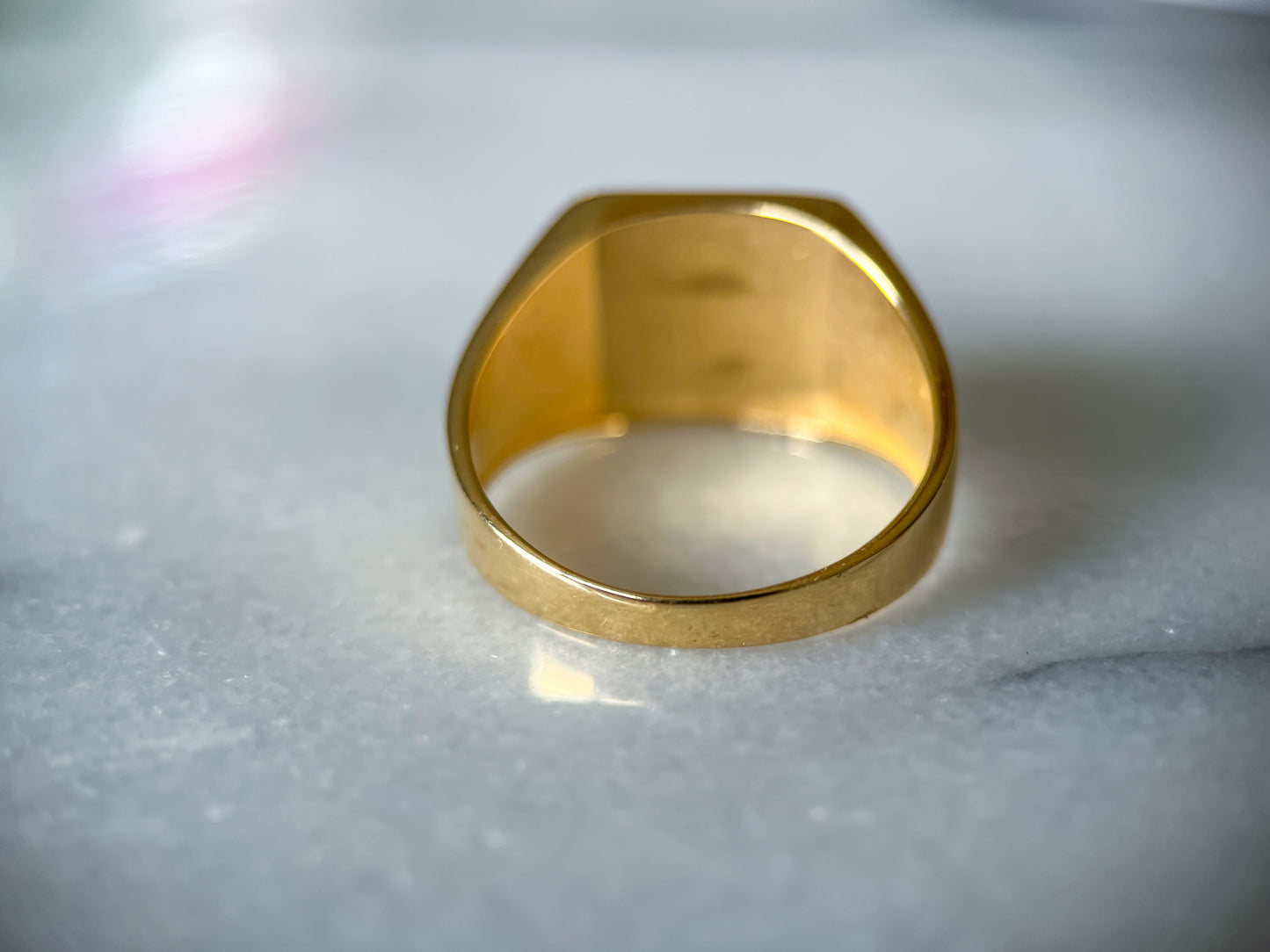 Large Signet 14k Yellow Gold Ring