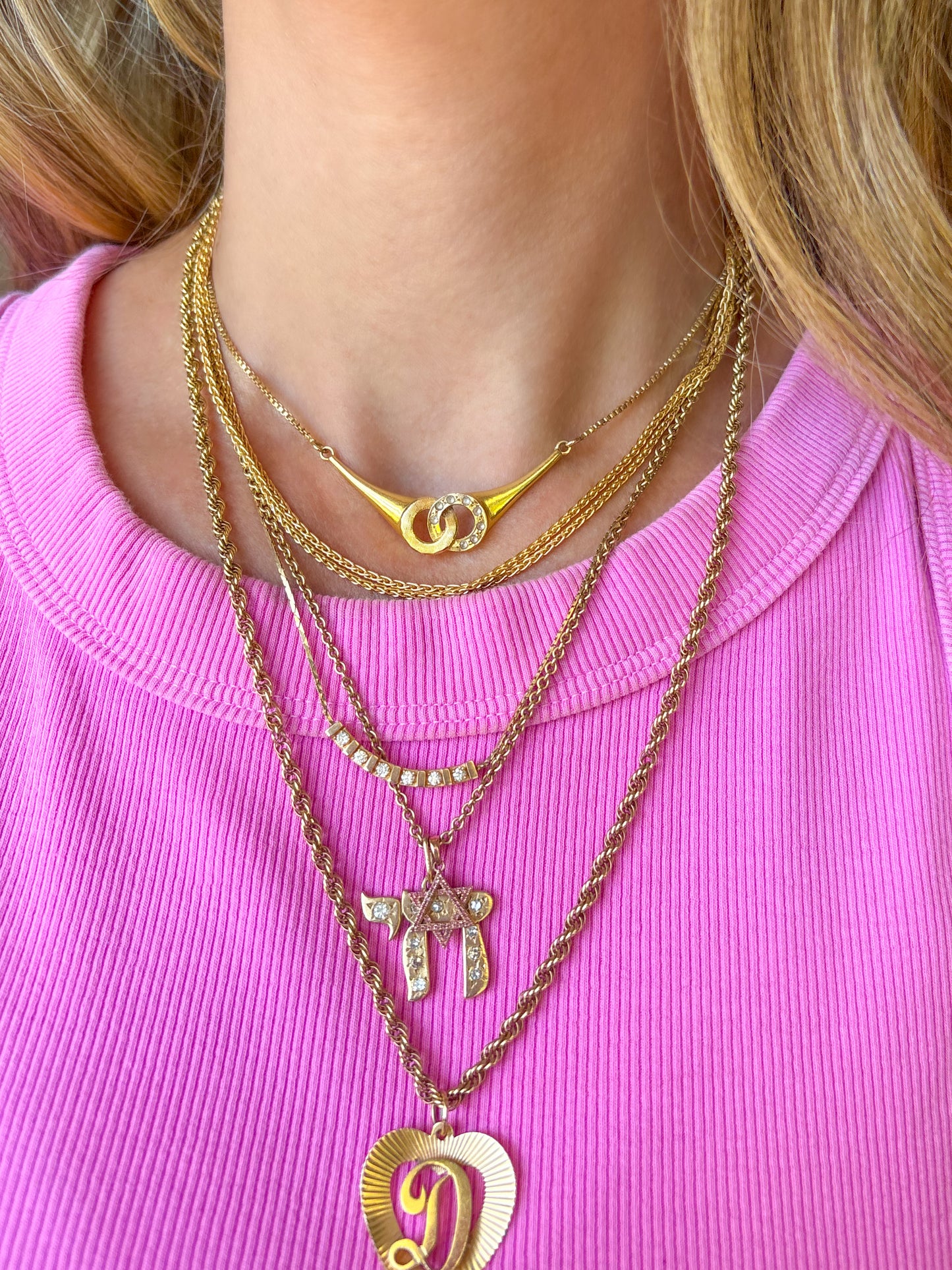 Vintage Wheat Chain 14k Yellow Gold 30 Inch Chain Necklace