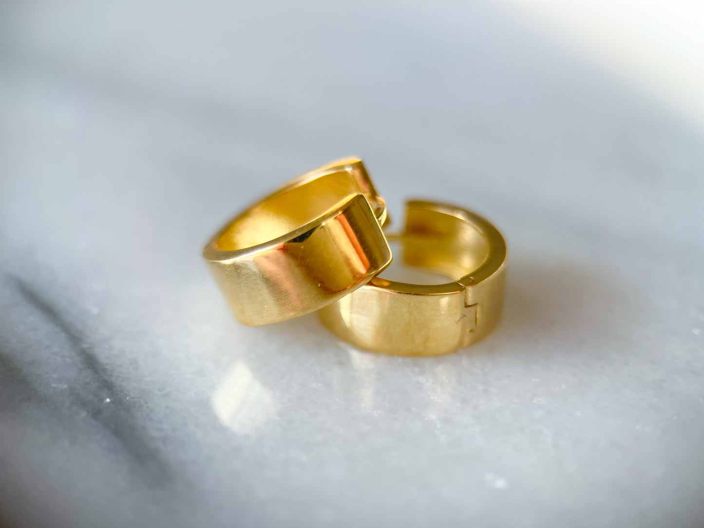 14k Yellow Gold Huggies