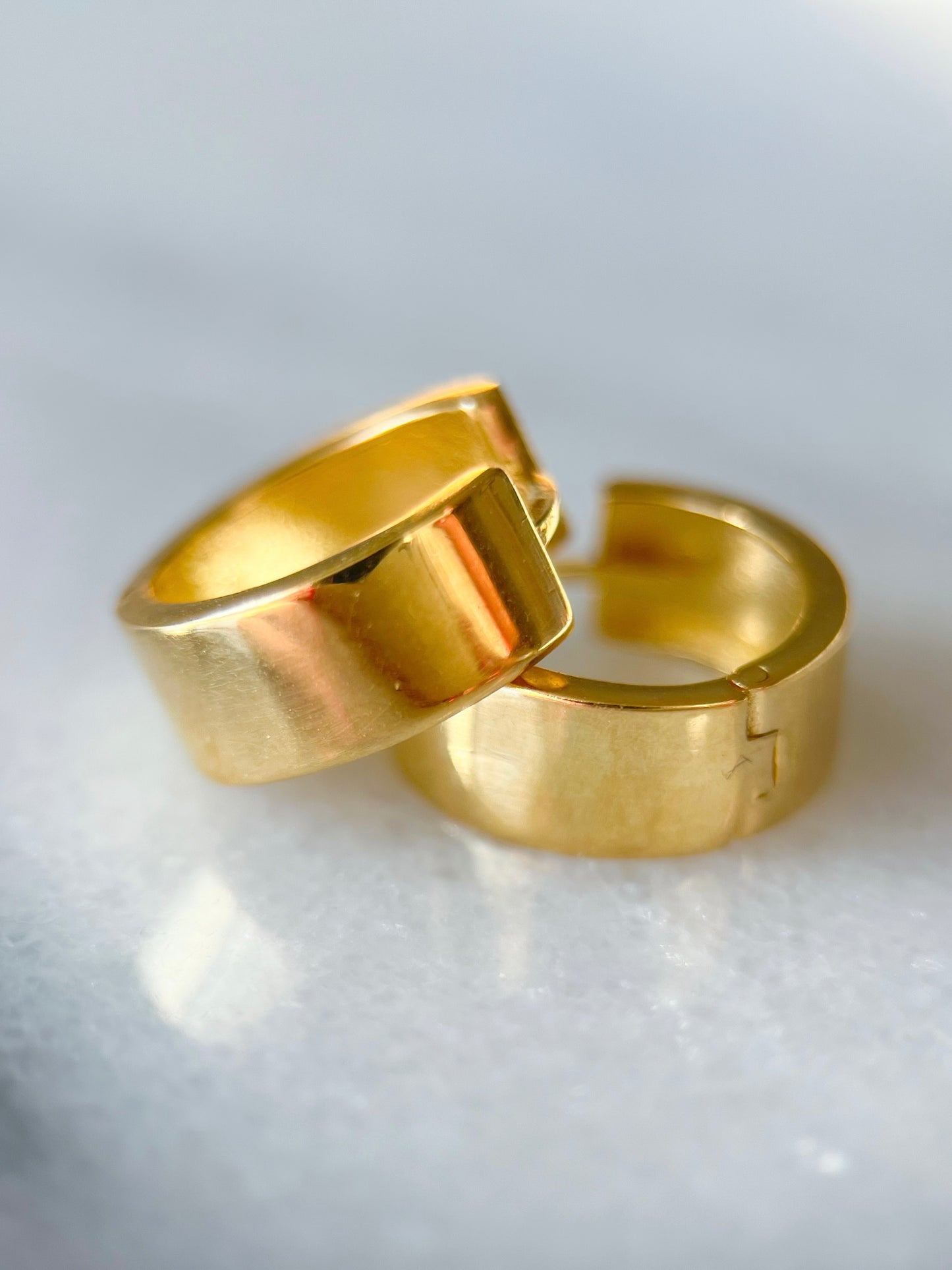 14k Yellow Gold Huggies