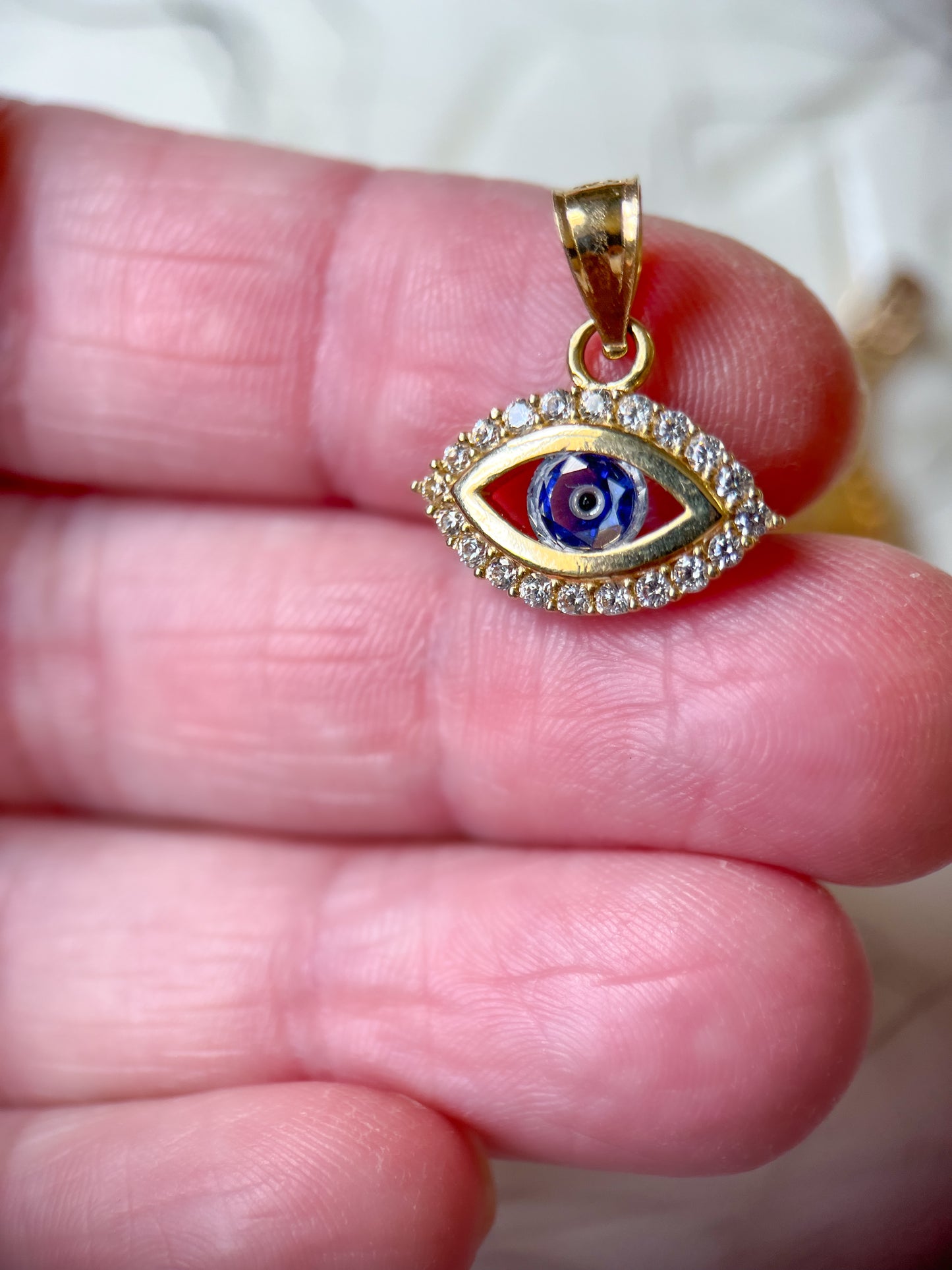 Evil Eye 10k Yellow Gold Charm