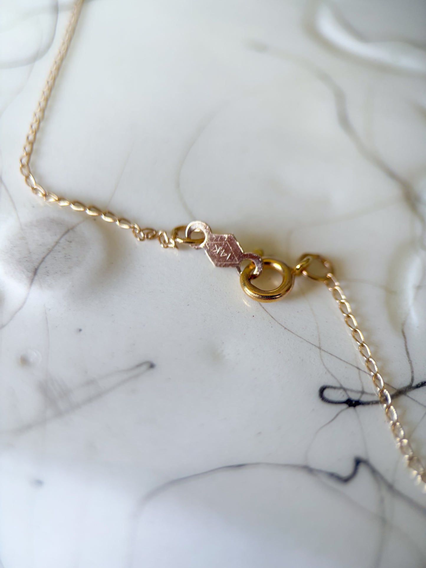 Vintage Star Charm on Chain 14k Yellow Gold