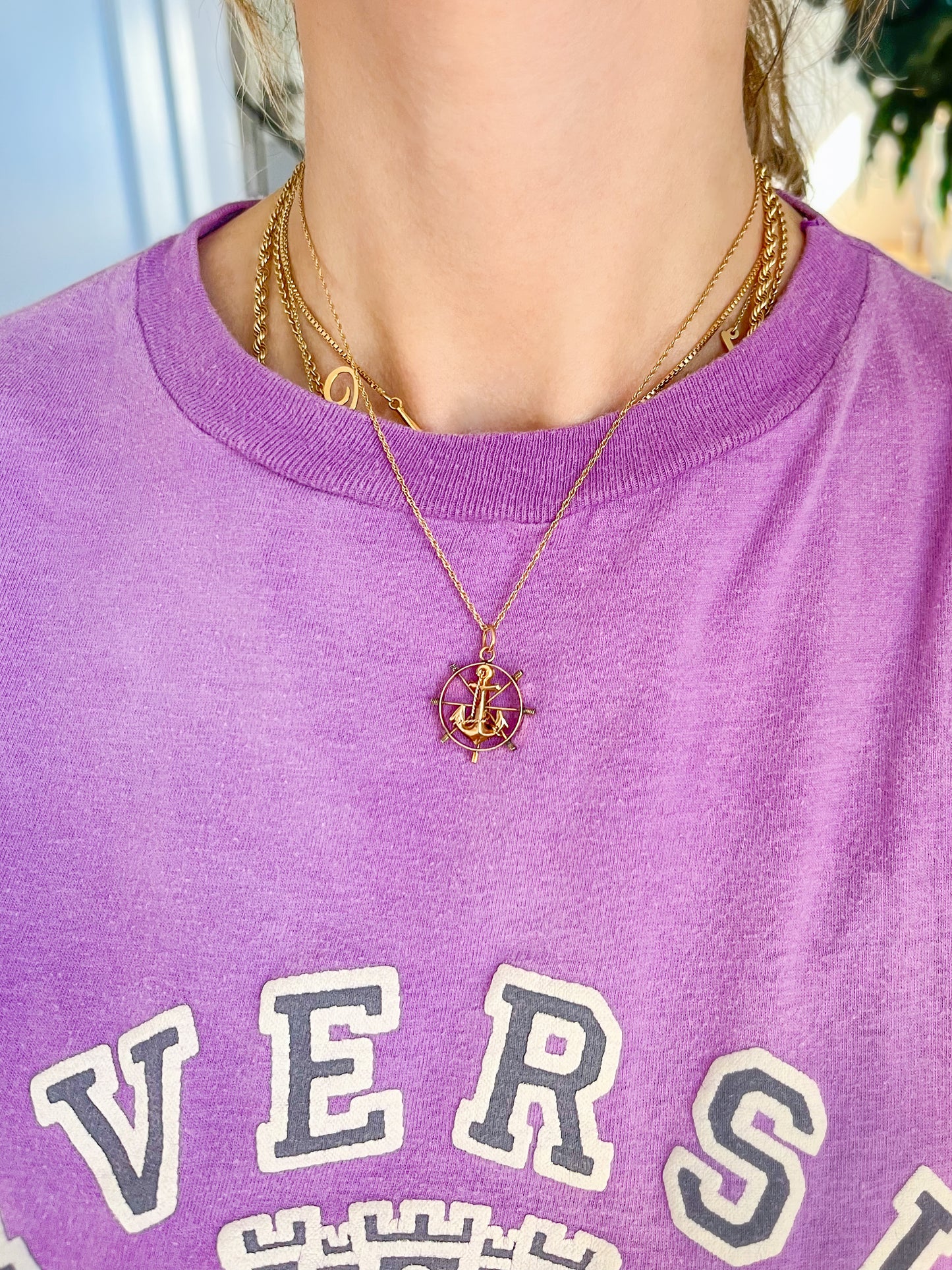 Vintage Anchor 14k Yellow Gold Charm