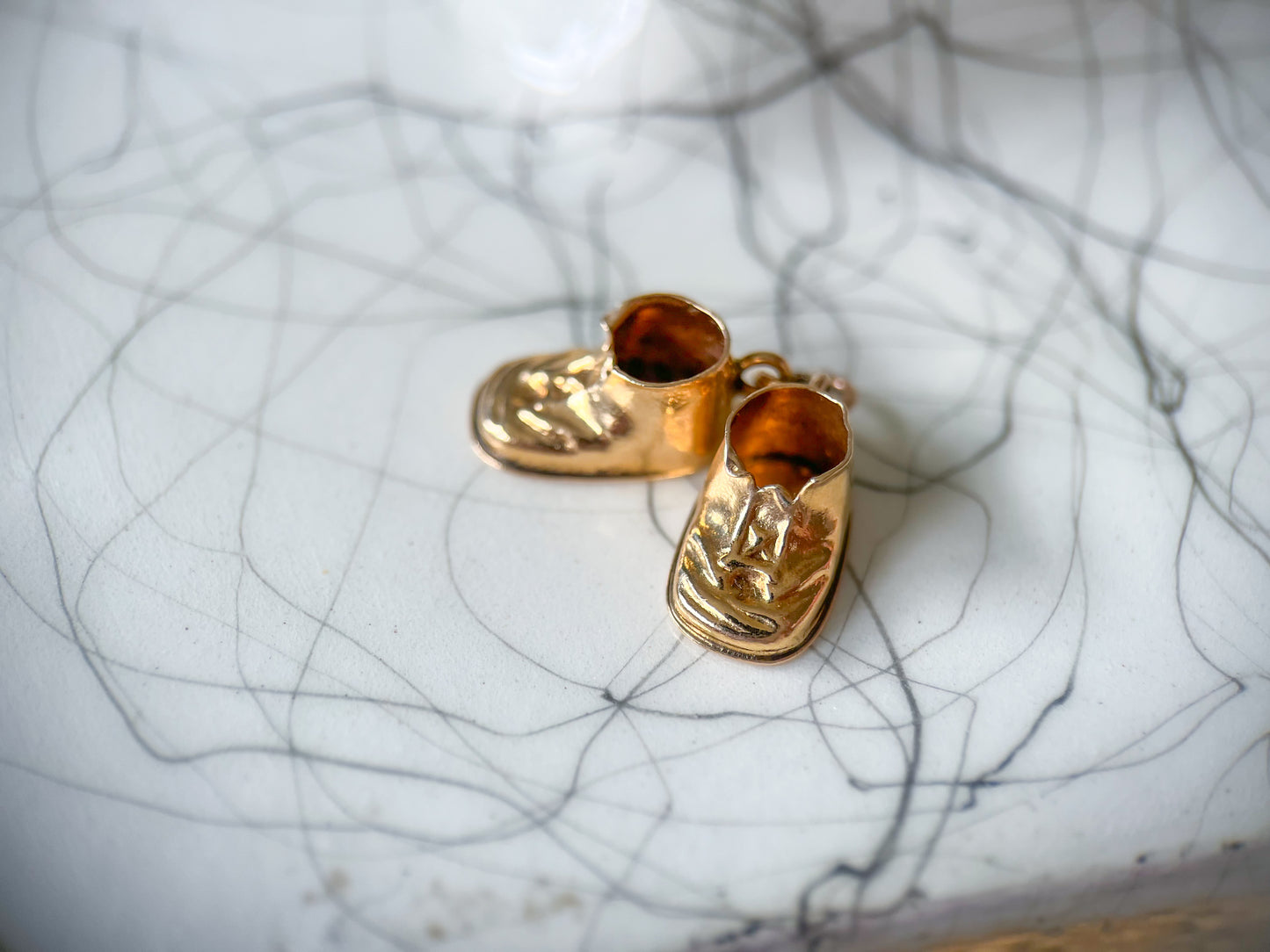 Vintage Baby Shoes 14k Yellow Gold Charm