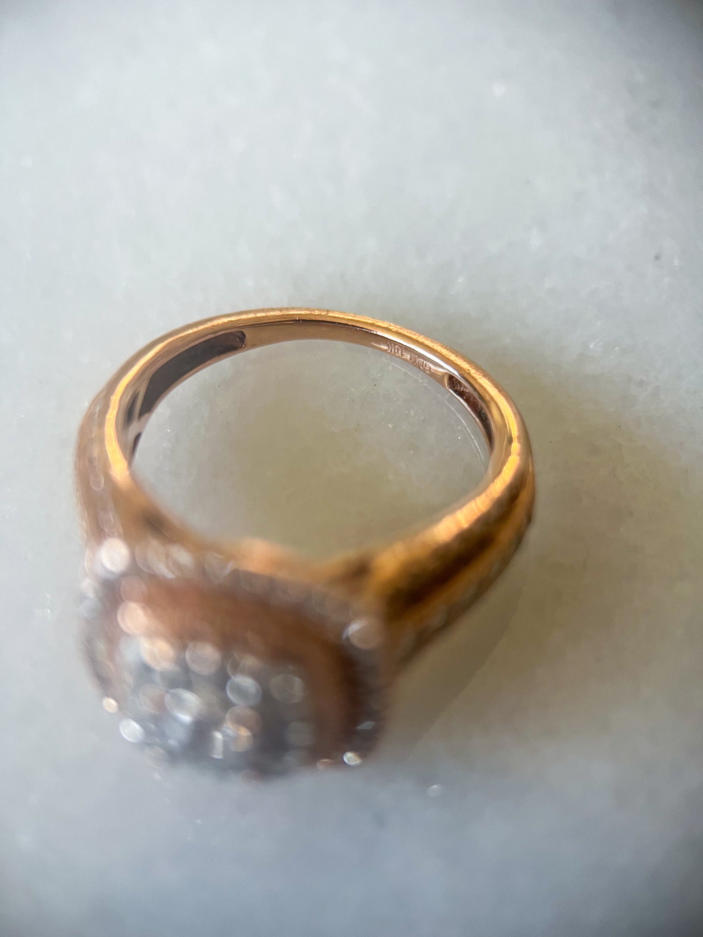 Natural Diamond 10k Rose Gold Ring