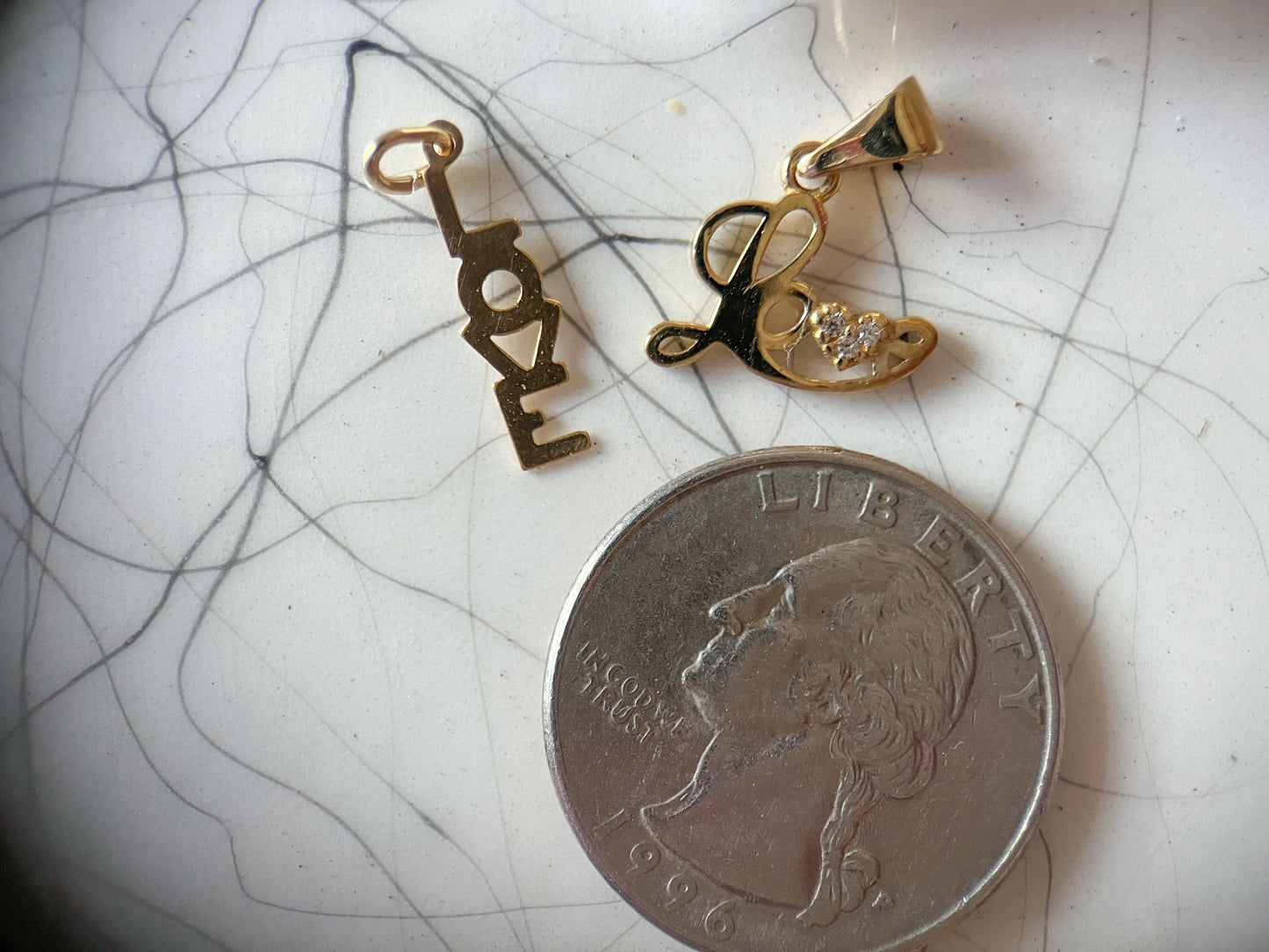 Vintage “Love” 10k Yellow Gold Charm