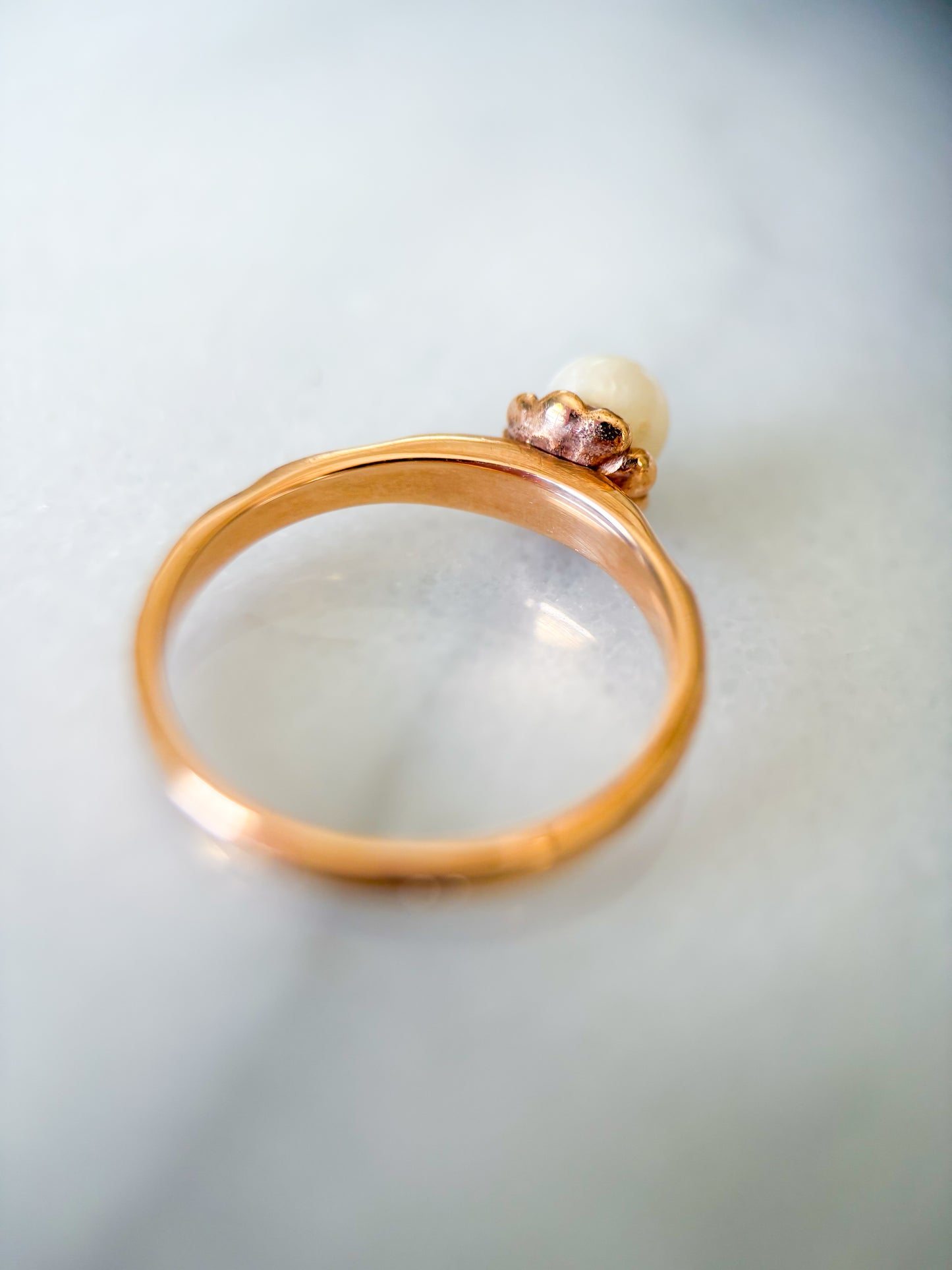 Vintage Natural Pearl 14k Yellow Gold Ring