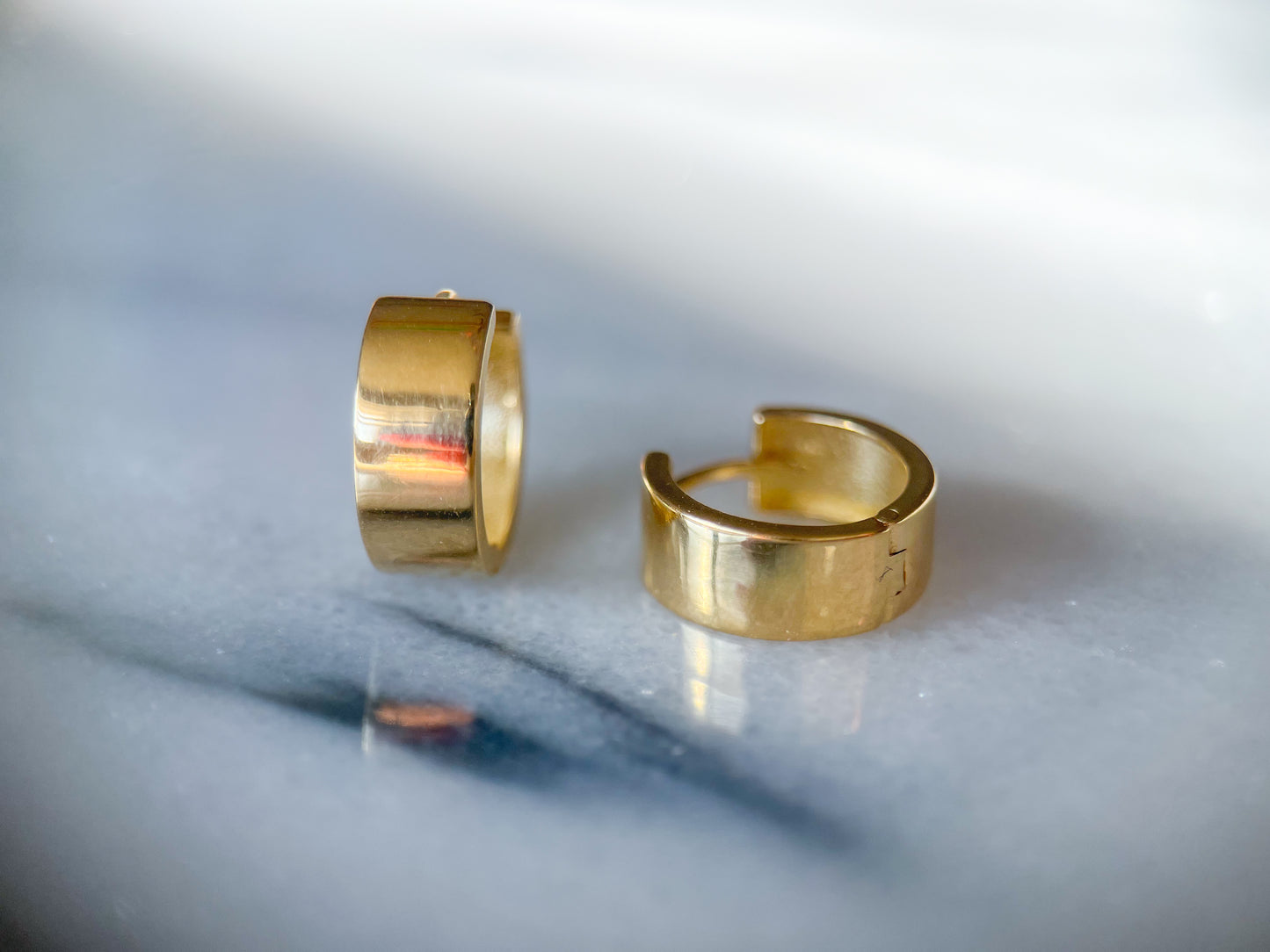 14k Yellow Gold Huggies