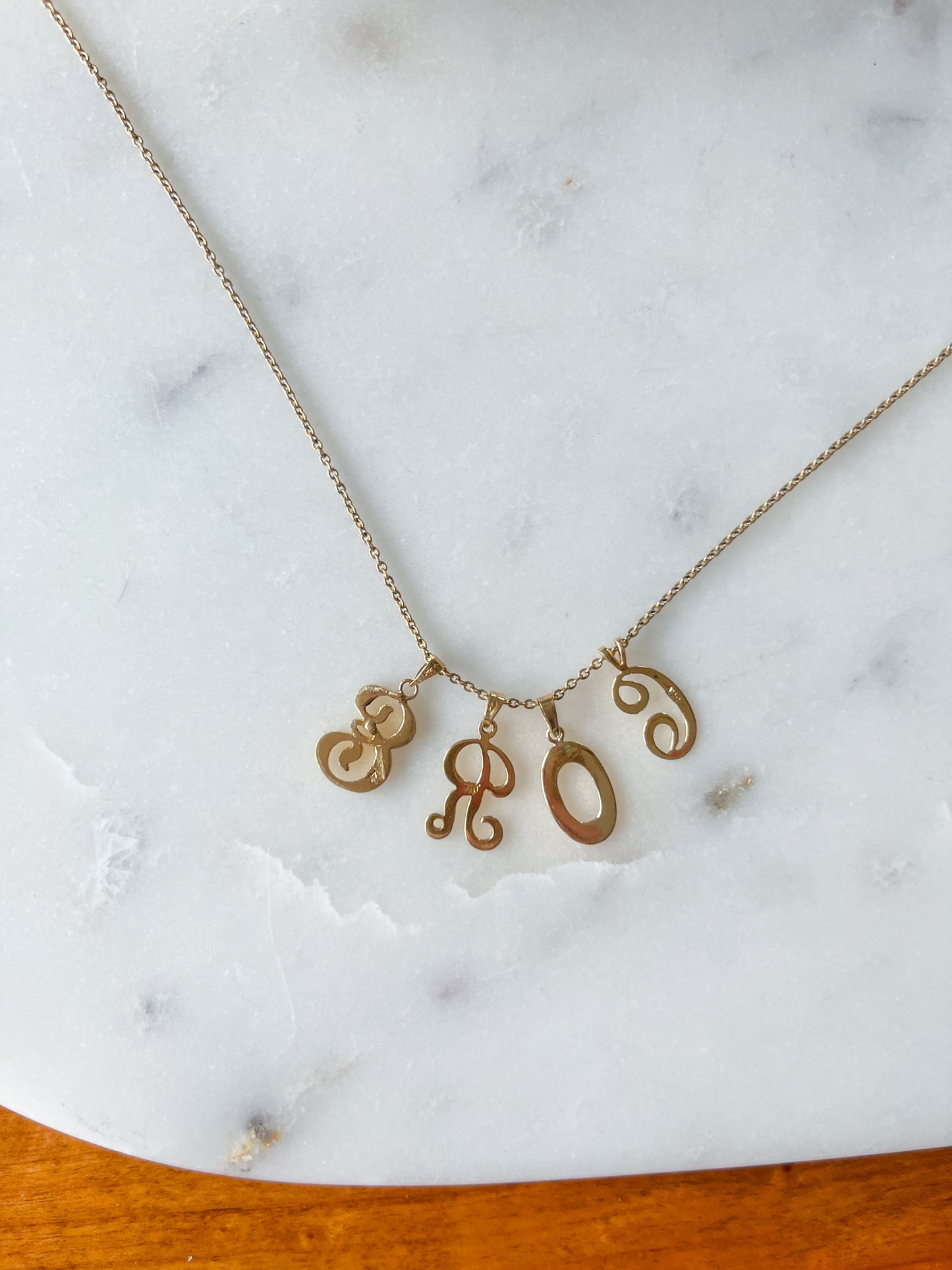 Vintage "O" 14k Yellow Gold Letter Initial Charm