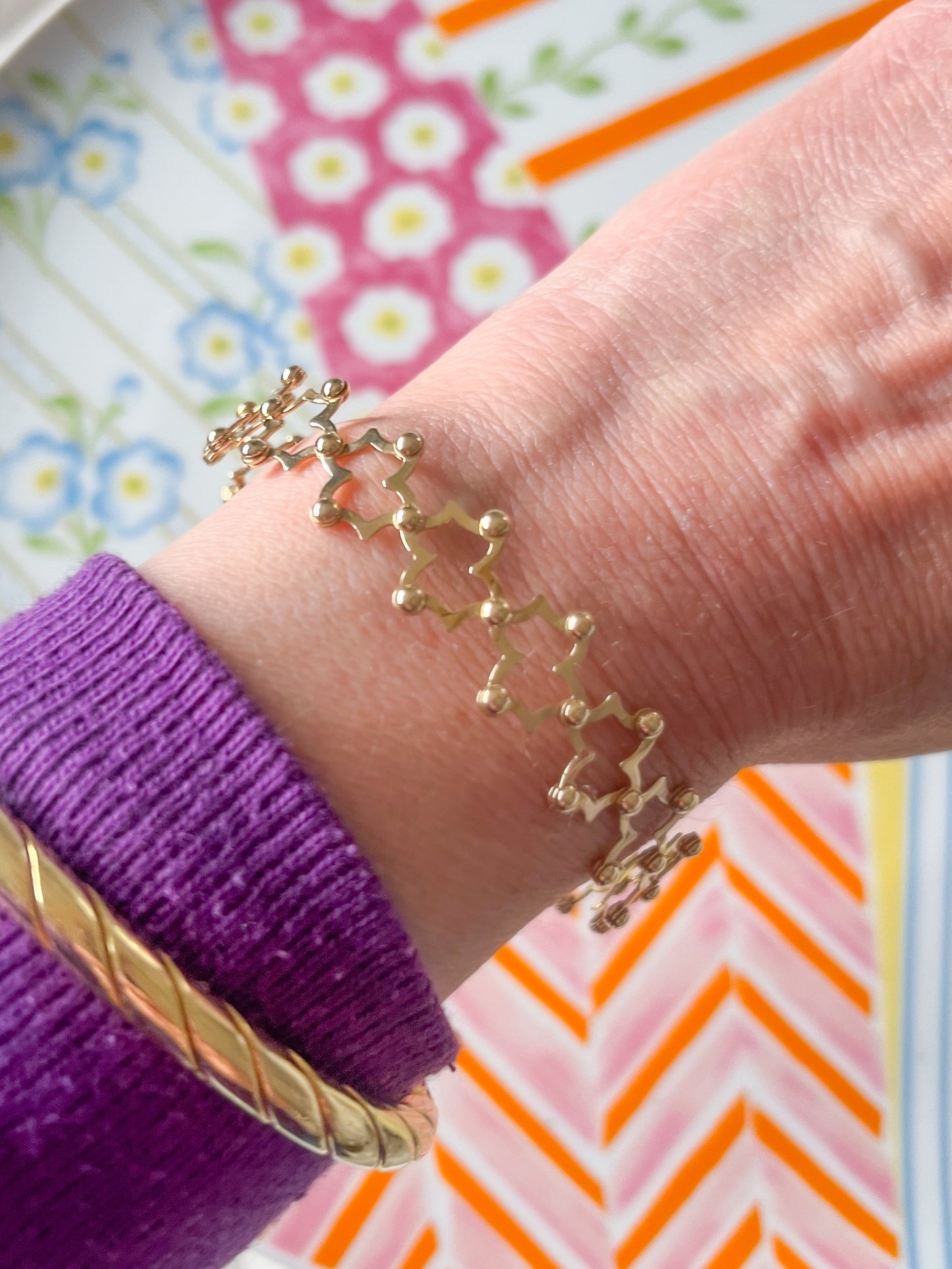 Vintage Flex 14k Yellow Gold Bracelet