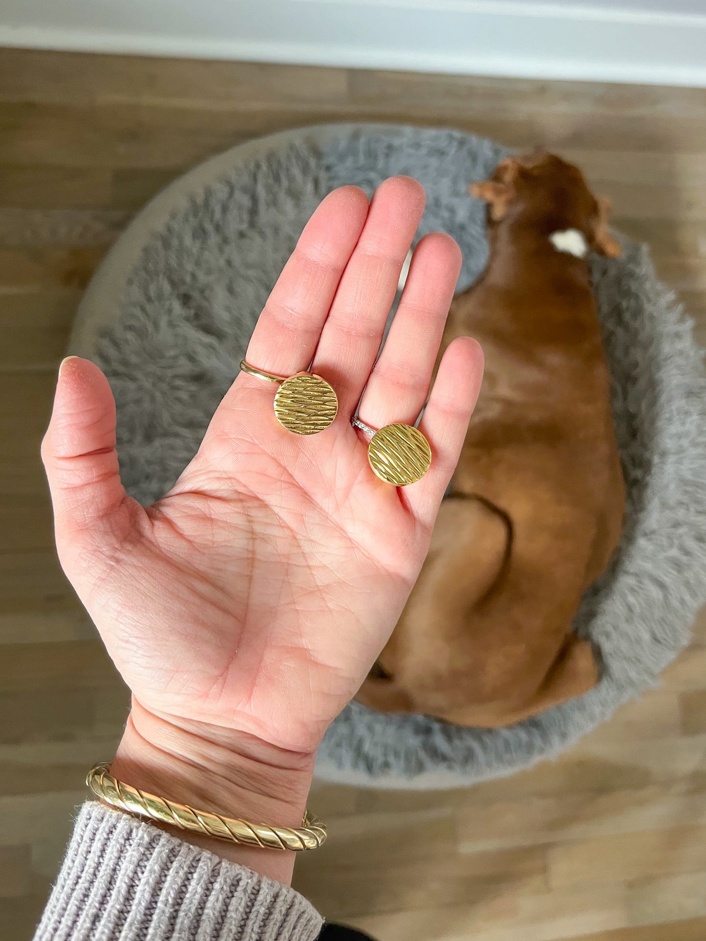Vintage 14k Yellow Gold Stud Earrings circa 1980s