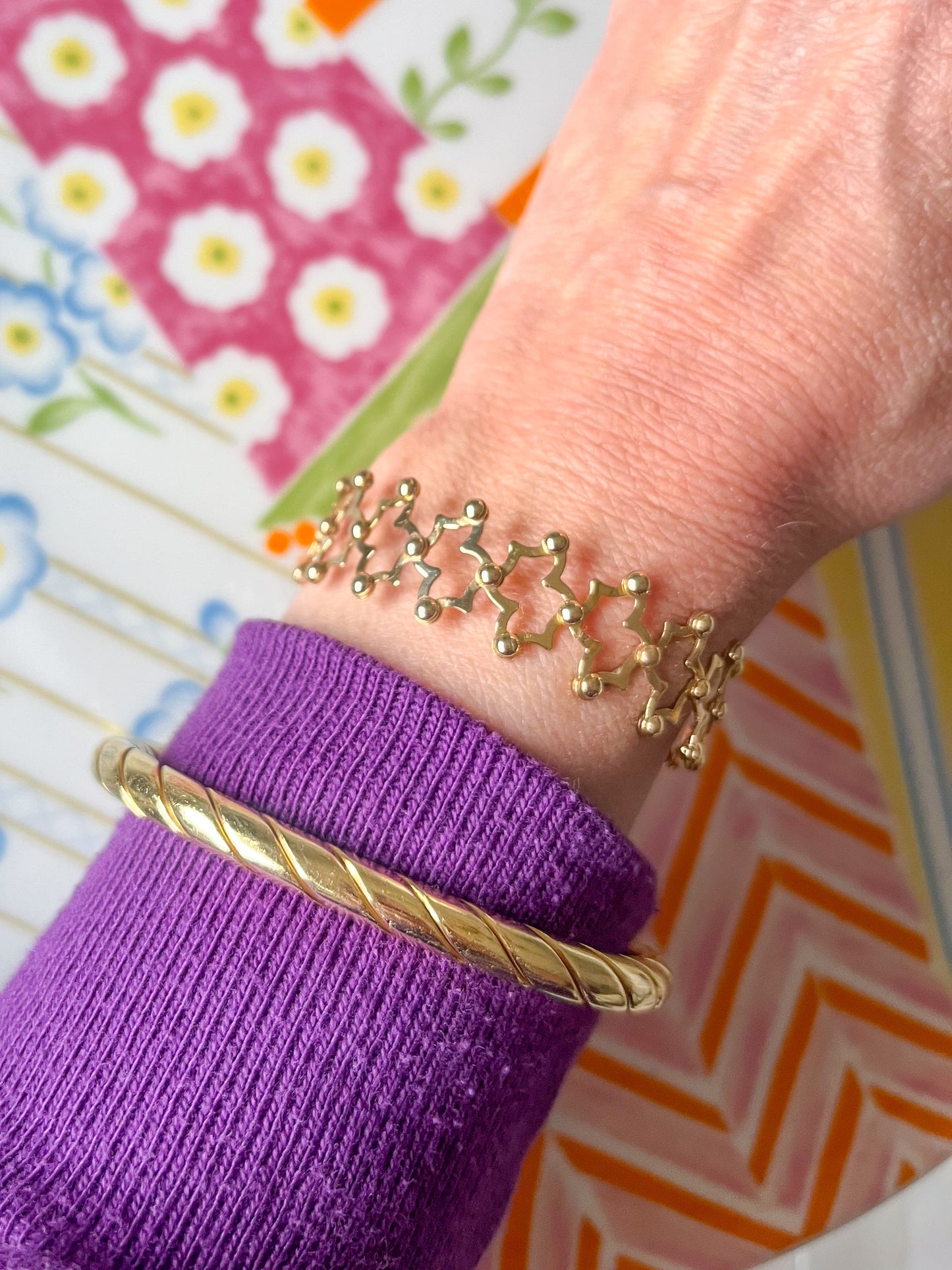 Vintage Flex 14k Yellow Gold Bracelet