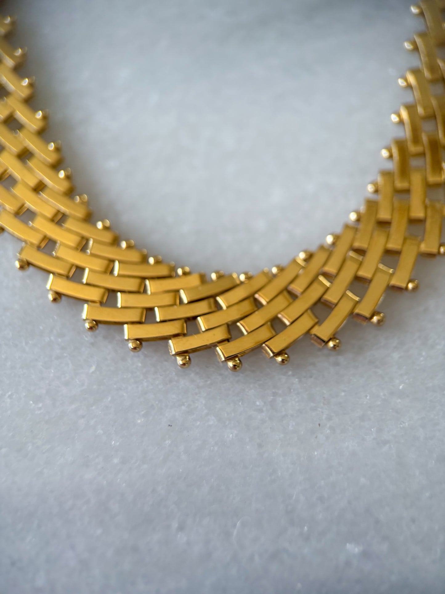 Vintage Thick Link 14k Yellow Gold 17 Inch Chain Necklace