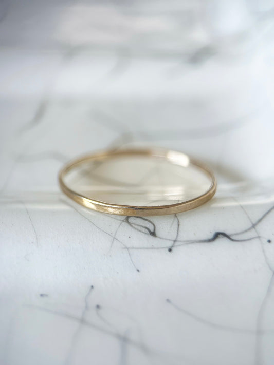 Vintage Very Thin 14k White Gold Band Ring