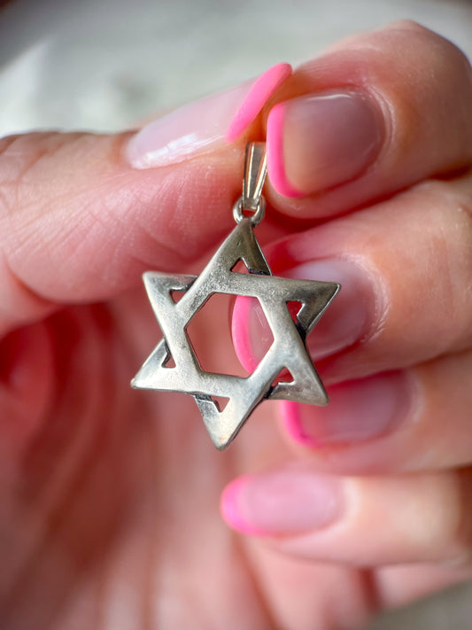 Vintage Star of David Sterling Silver Charm