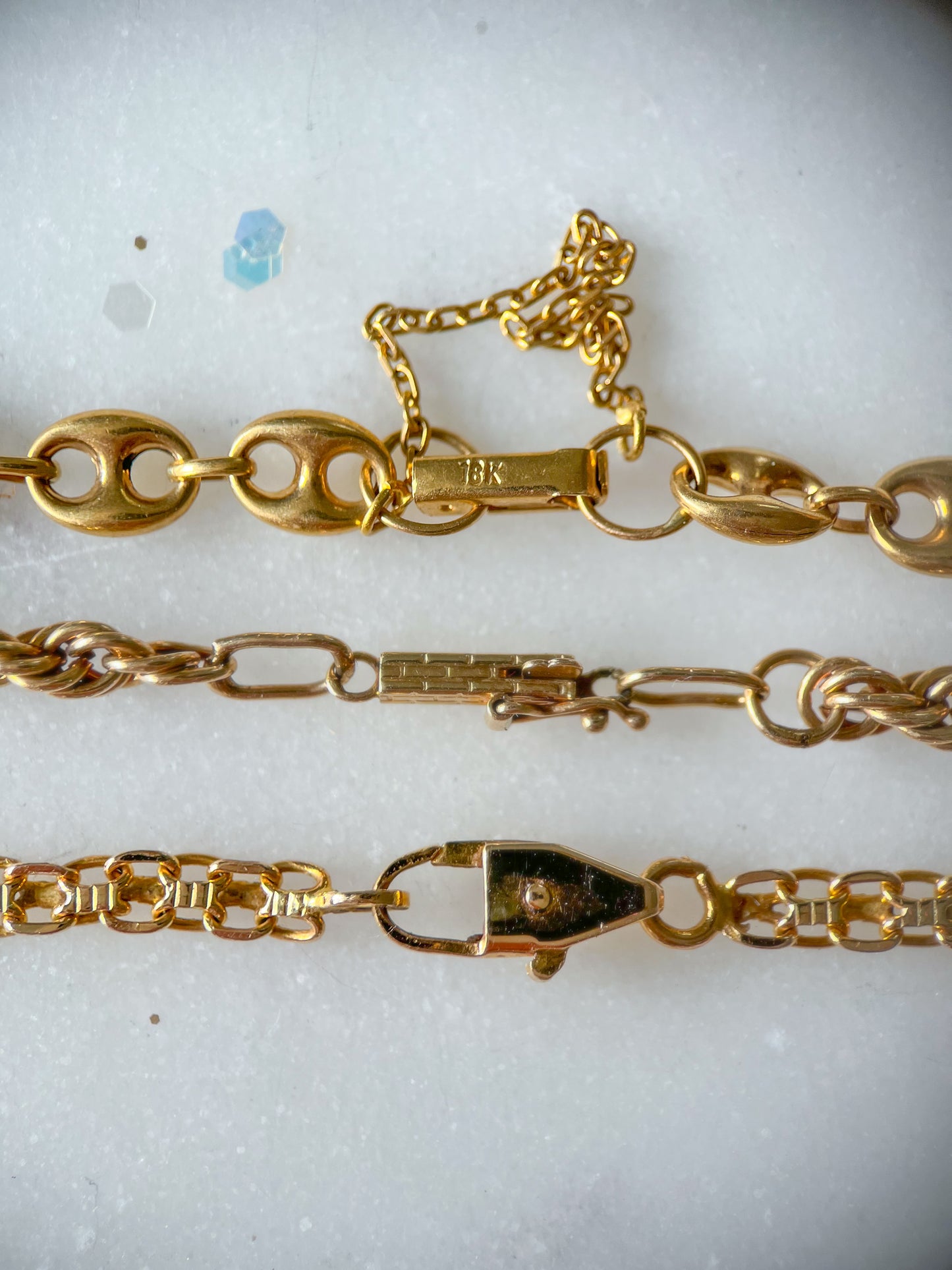 Vintage Bismark Chain 14k Yellow Gold 18 Inch Necklace