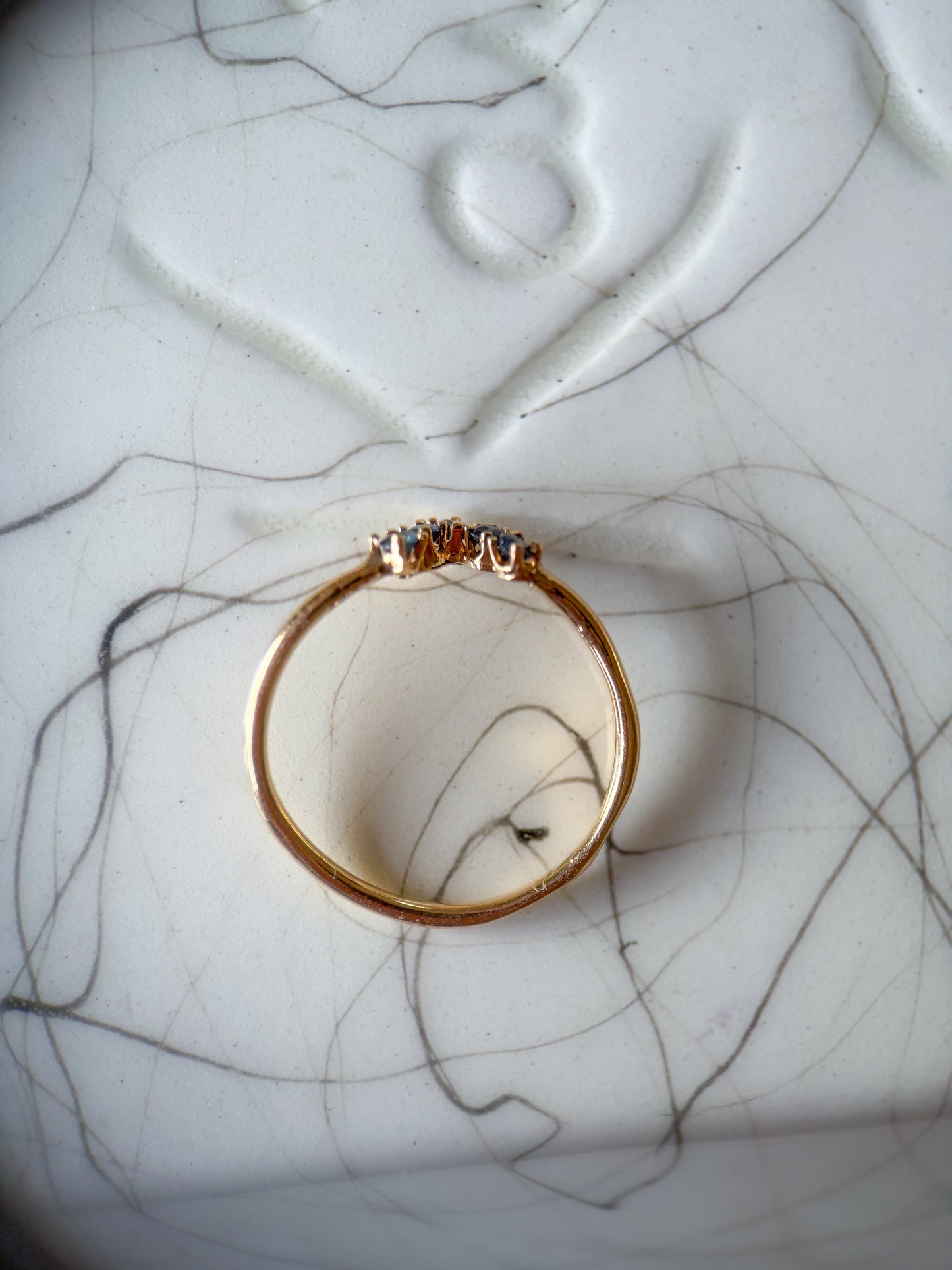 Vintage 14k Yellow Gold Natural Sapphire Ring