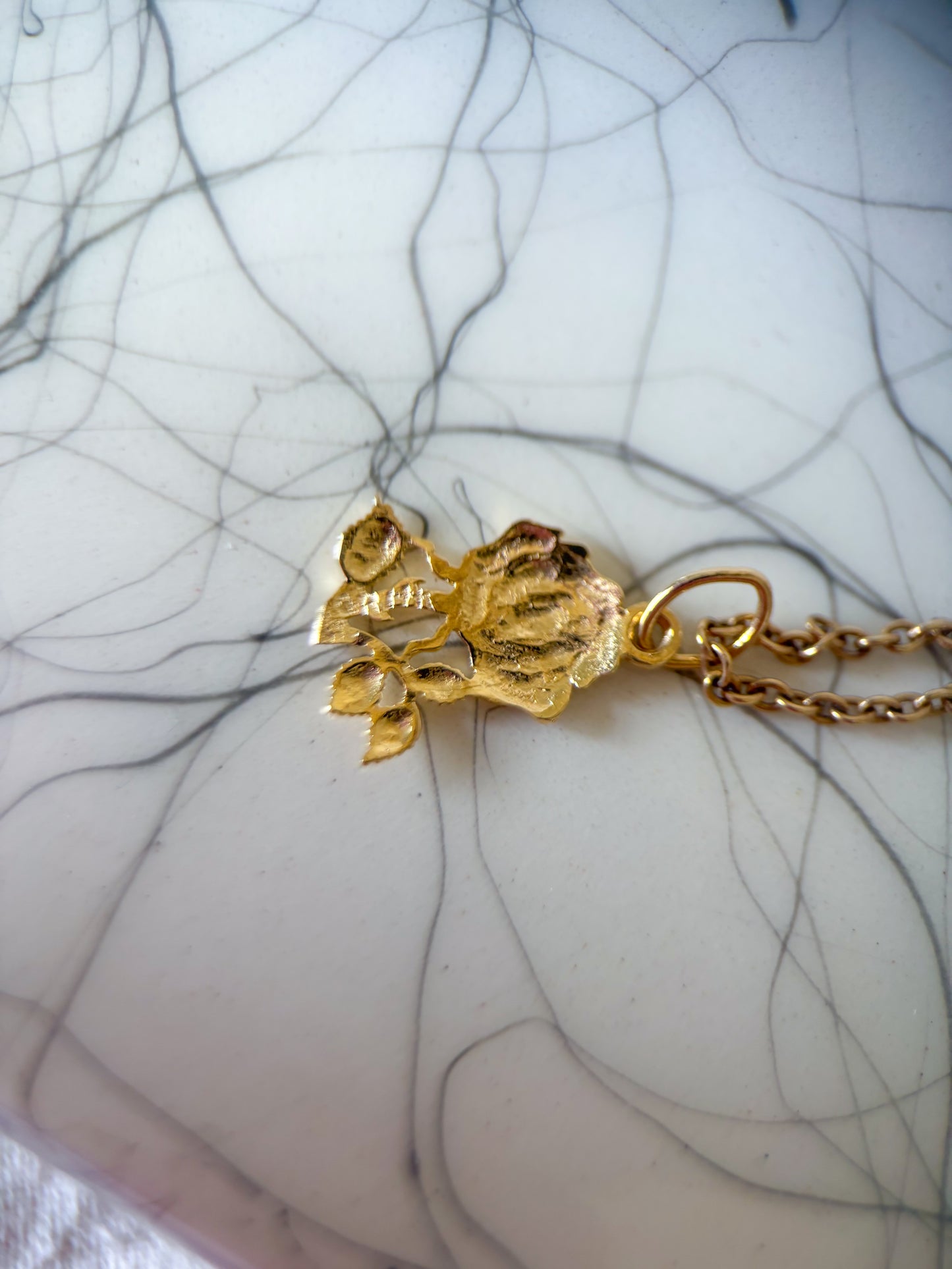 Vintage Rose 14k Yellow Gold Charm
