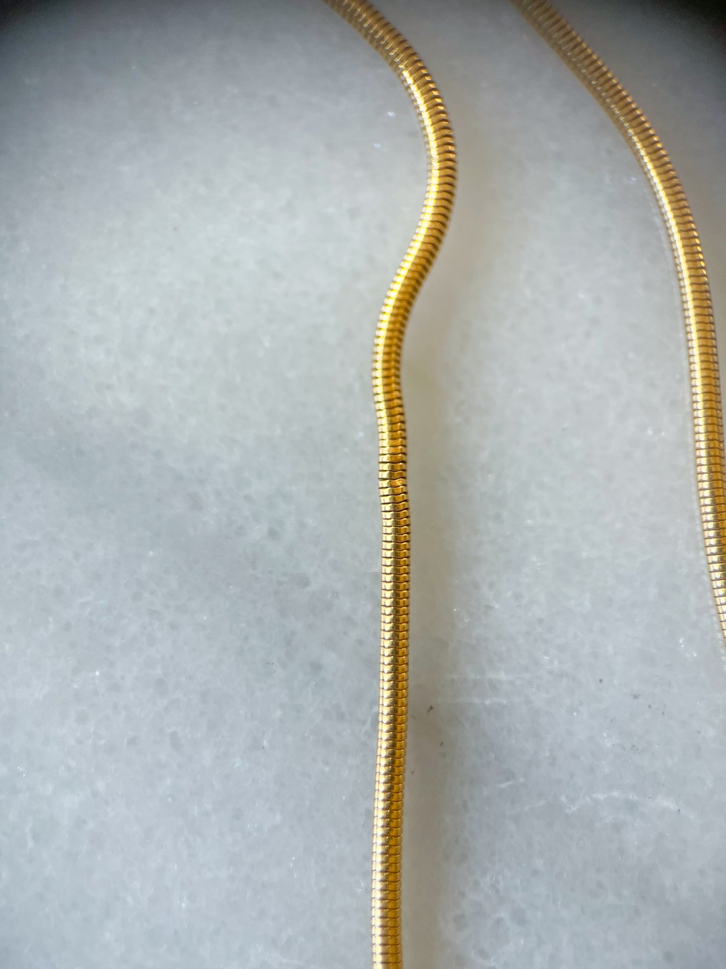 Vintage Snake Chain 14k Yellow Gold 18 Inch Necklace