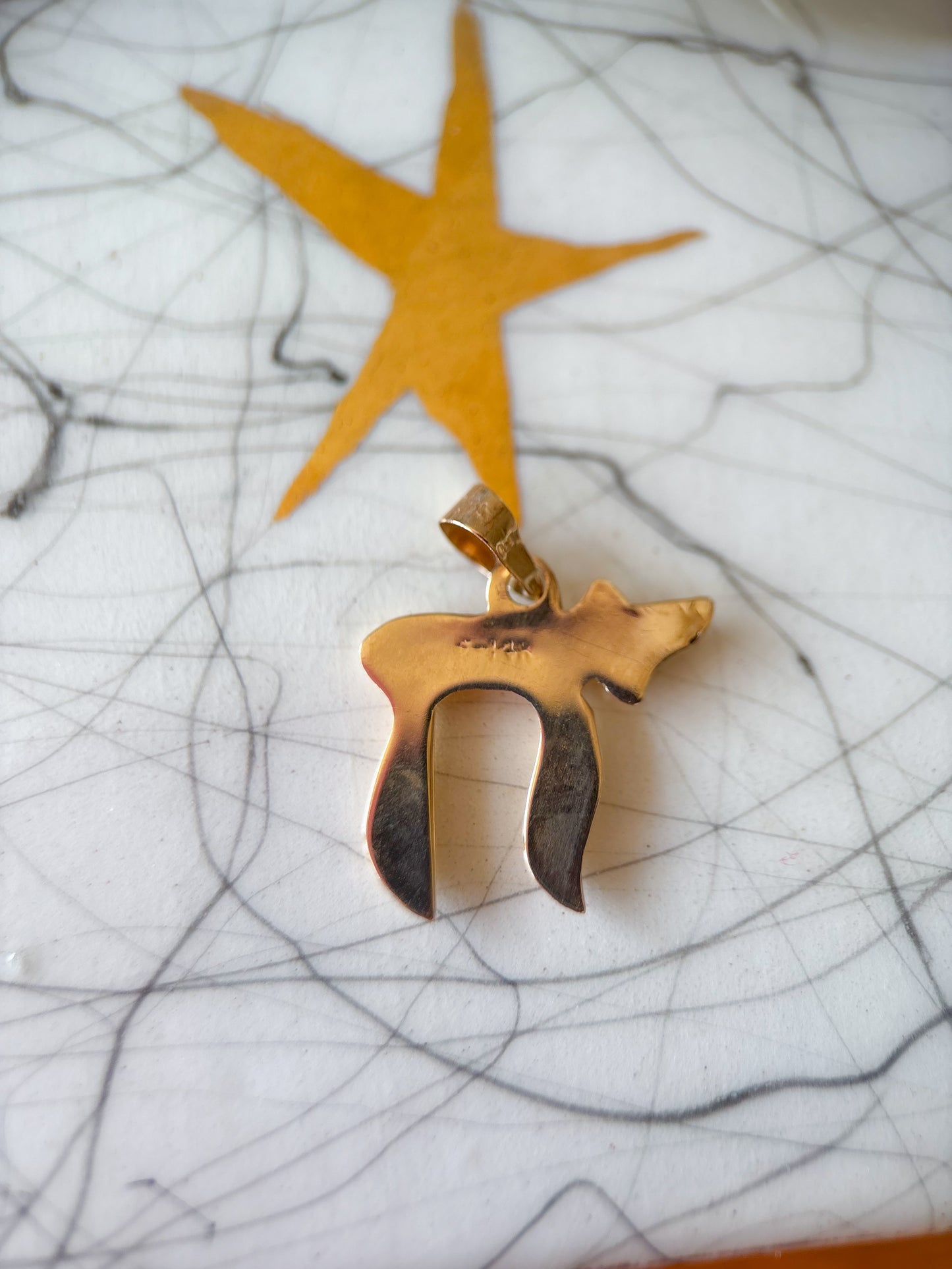 Vintage Chai 14k Yellow Gold Charm