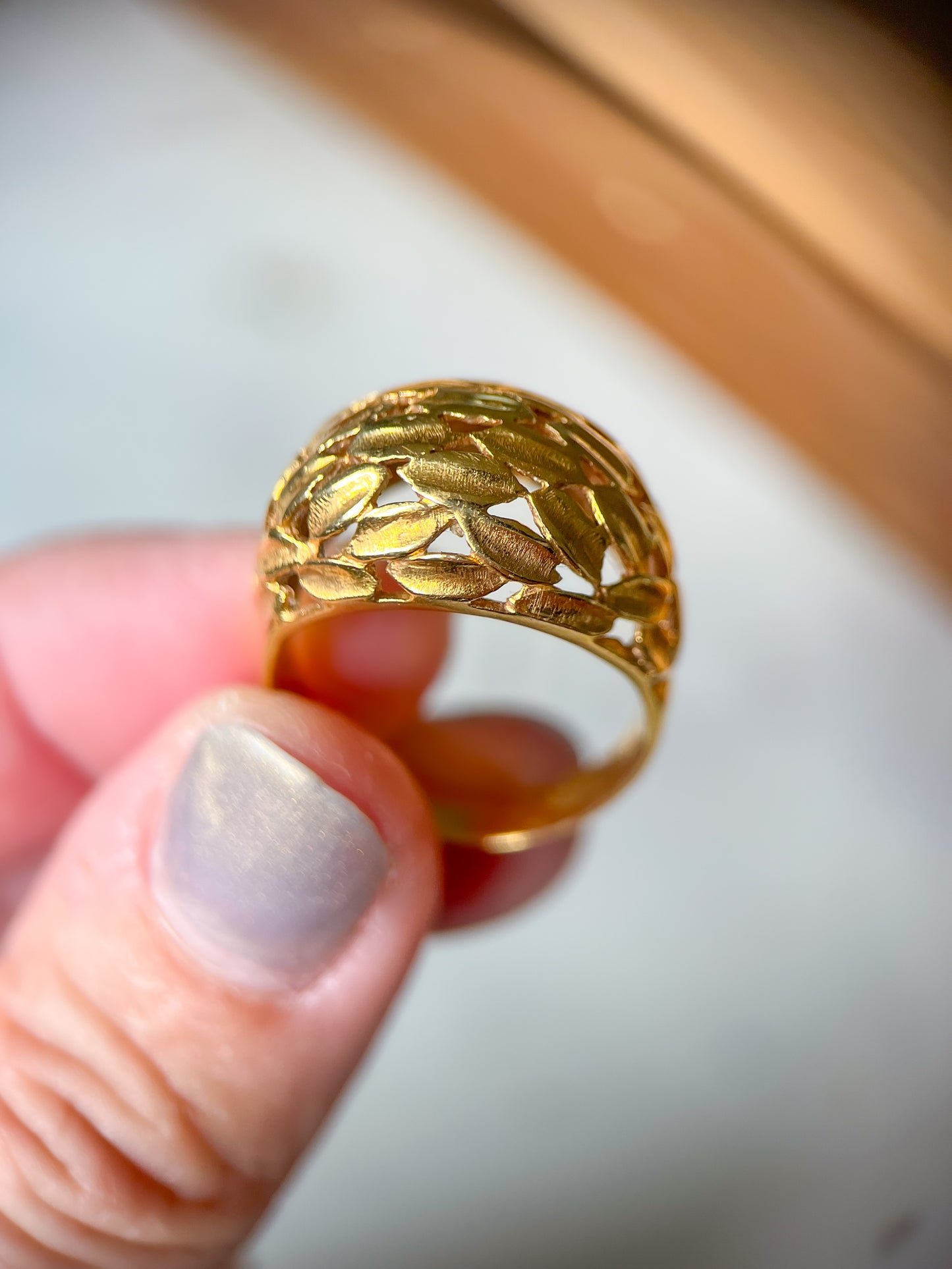 Vintage Dome 18k Yellow Gold Ring