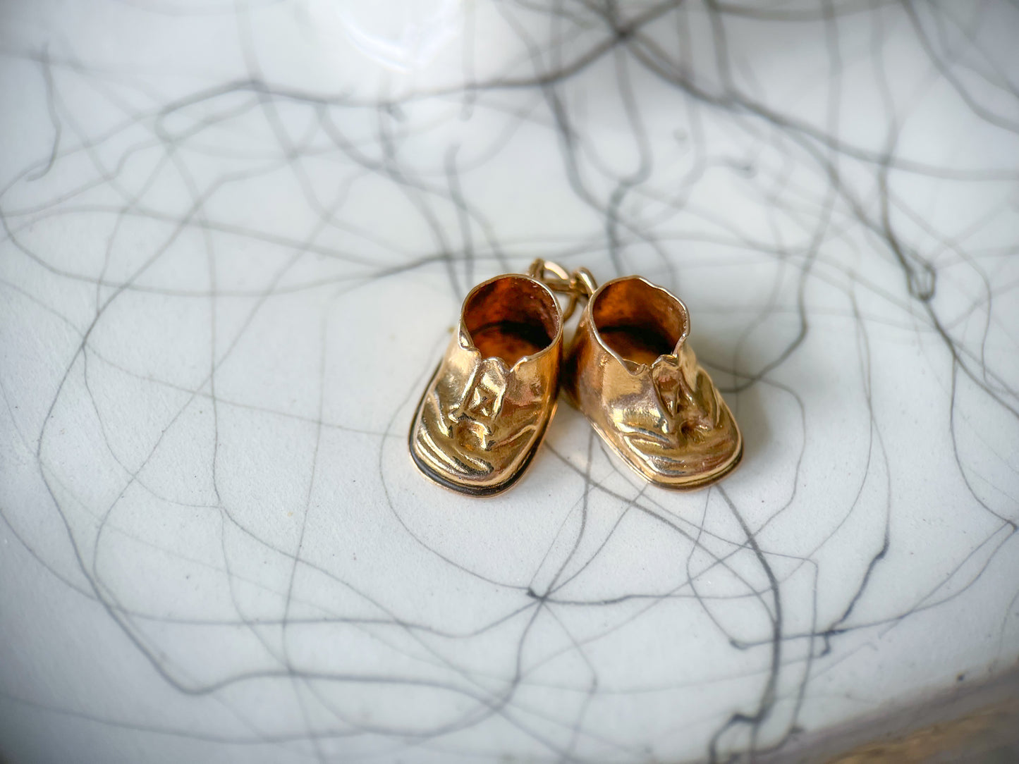 Vintage Baby Shoes 14k Yellow Gold Charm