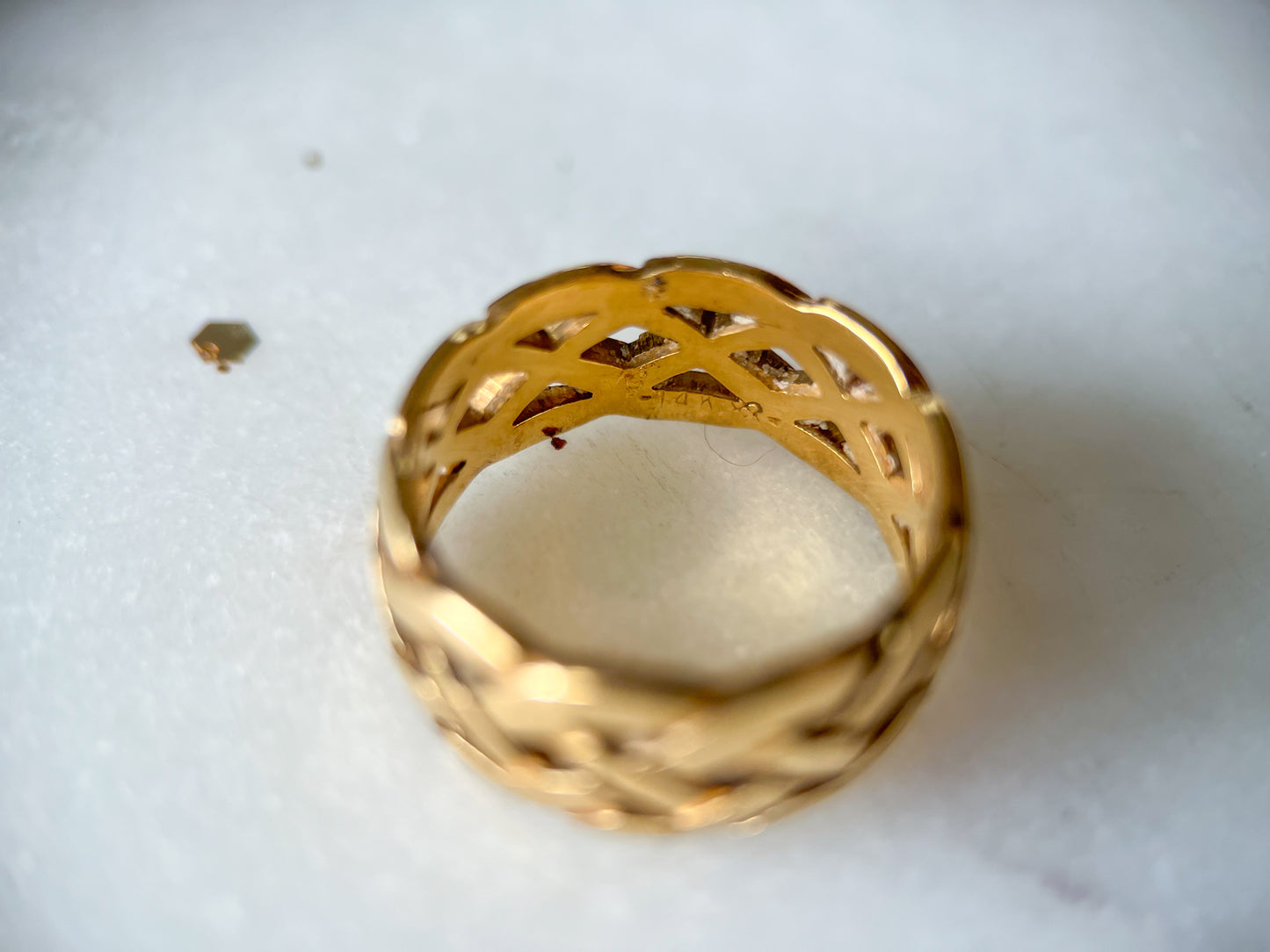 Vintage Braided 14k Yellow Gold Band