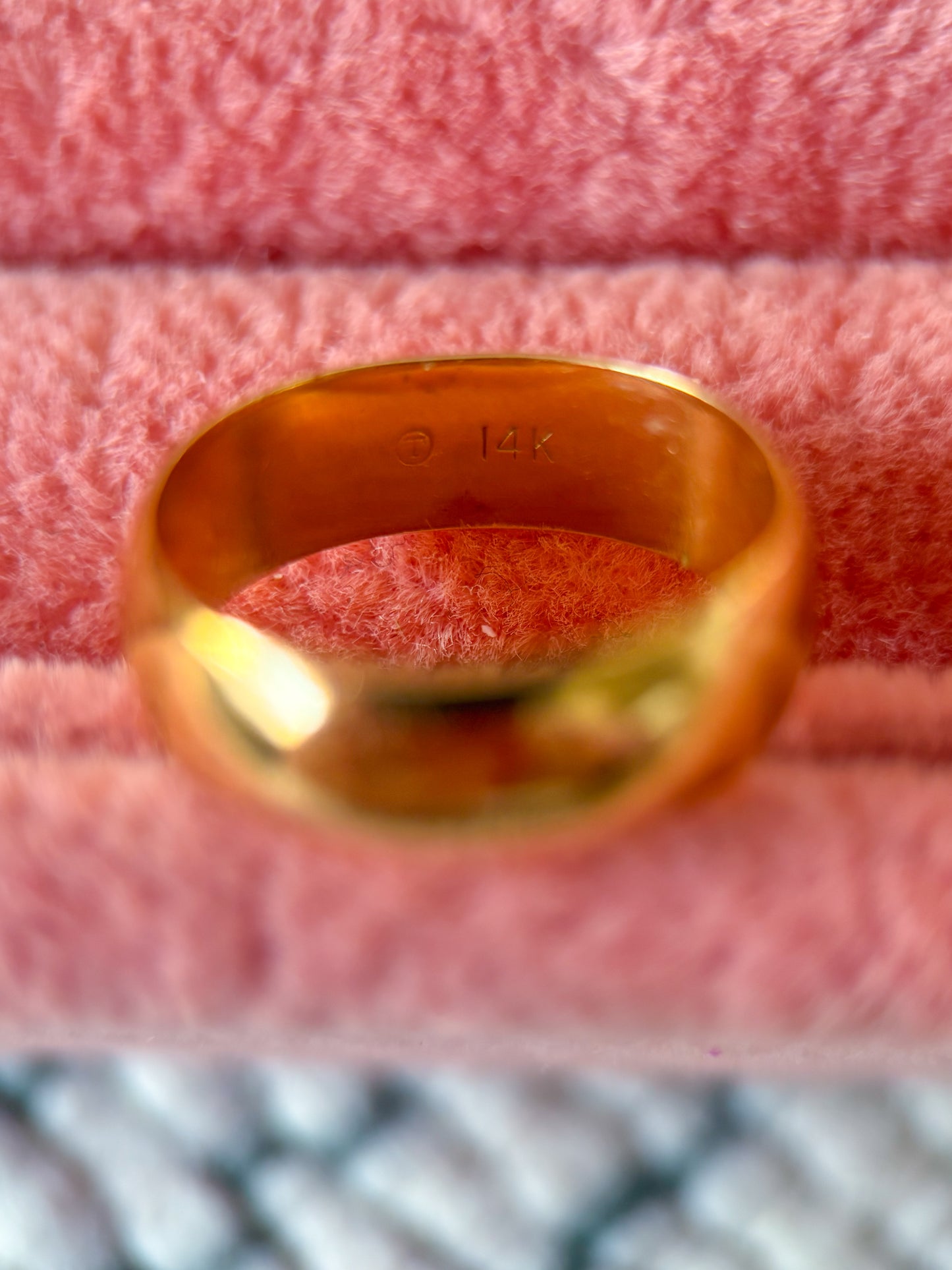 Vintage Thick 14k Yellow Gold Band Ring, Size 4 1/4