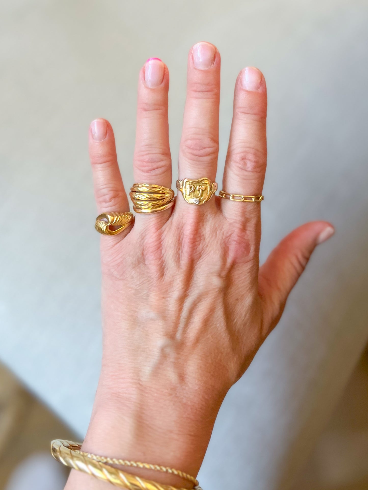 Vintage Knotted 14k Yellow Gold Ring