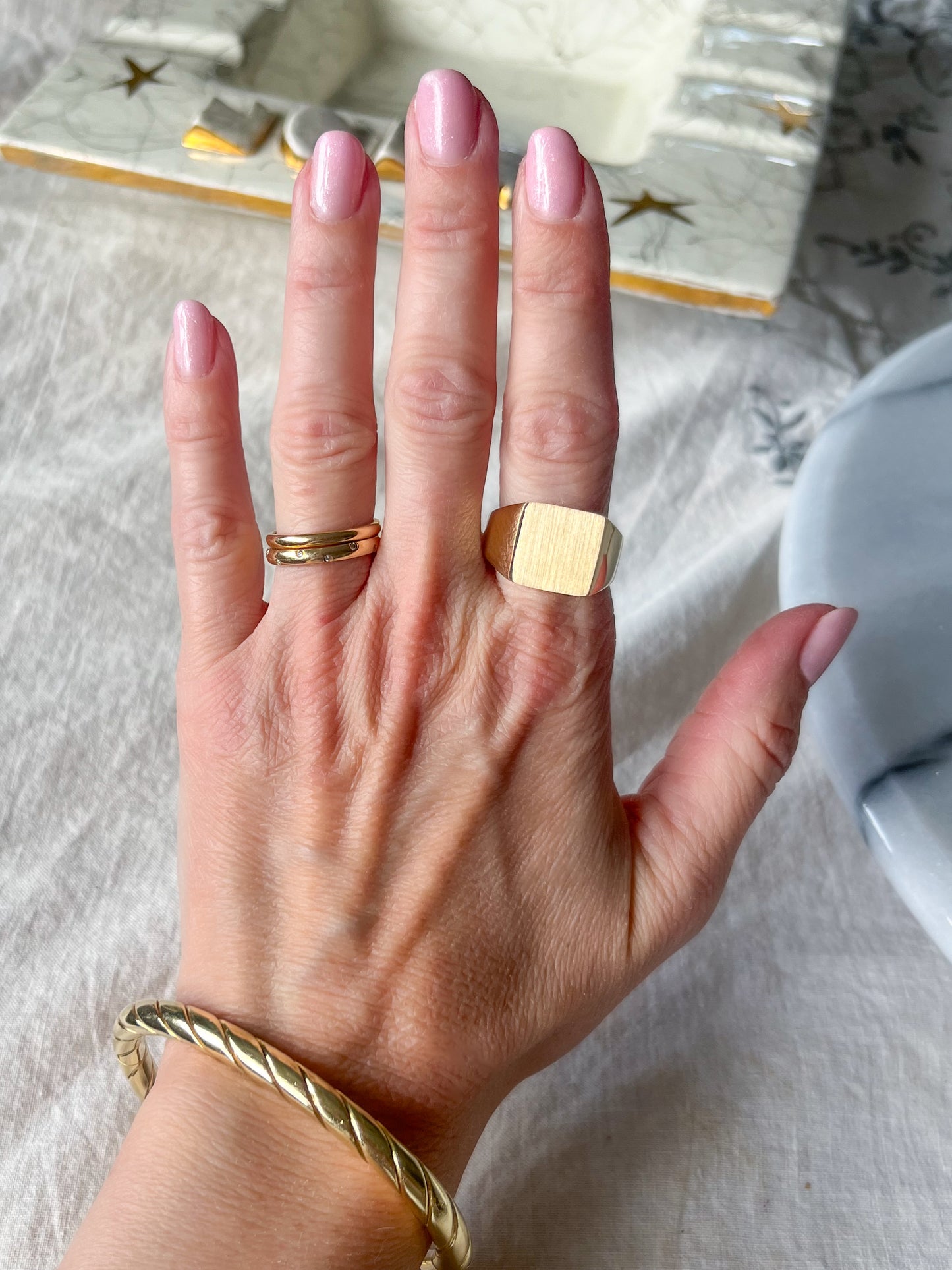Large Signet 14k Yellow Gold Ring