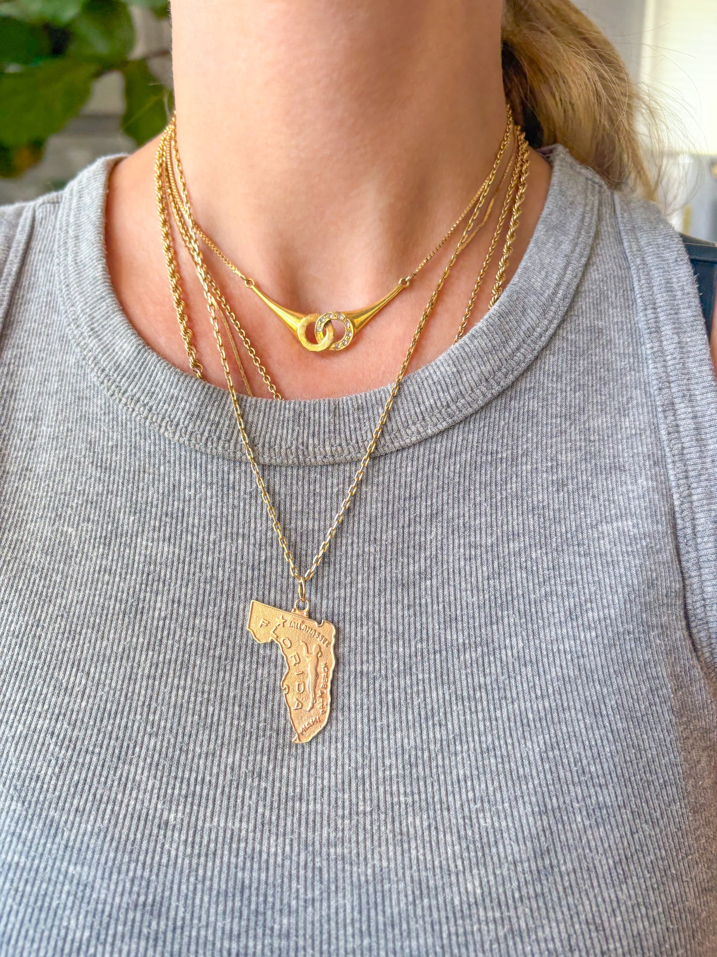 Vintage Florida 14k Yellow Gold Charm