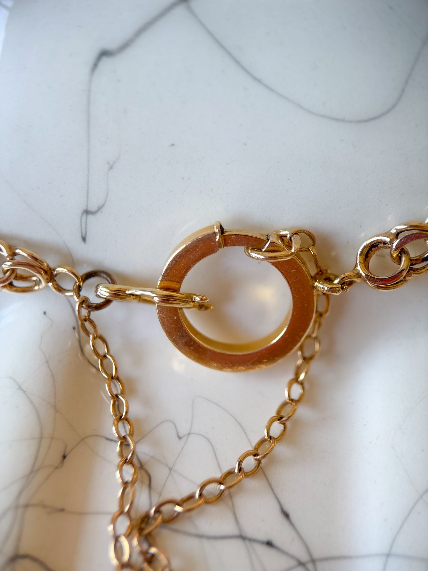 Vintage Multi Link Cable 4k Yellow Gold Chain 20.5 Inch Necklace