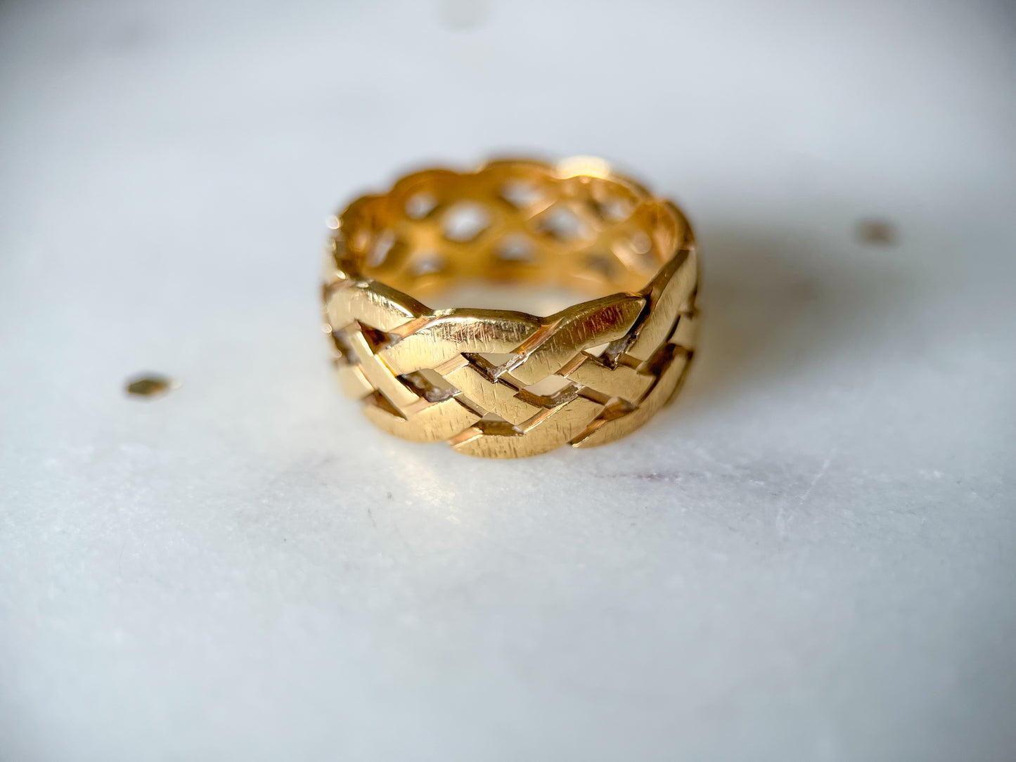 Vintage Braided 14k Yellow Gold Band