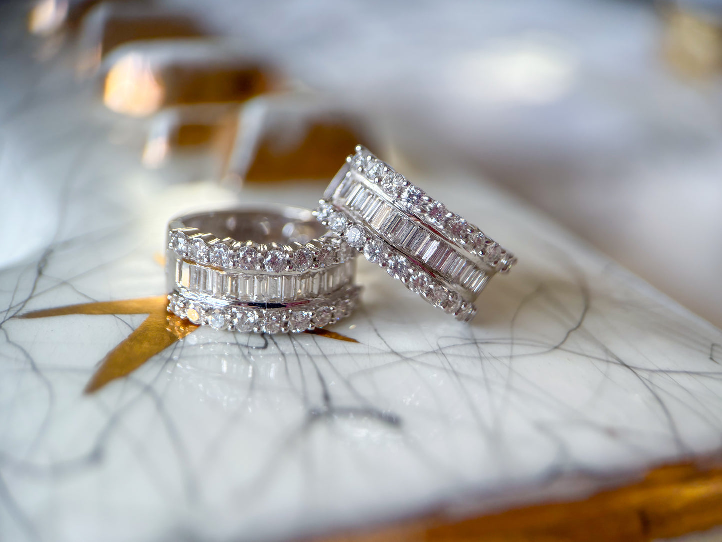 Vintage Natural Diamond 14k White Gold Huggies