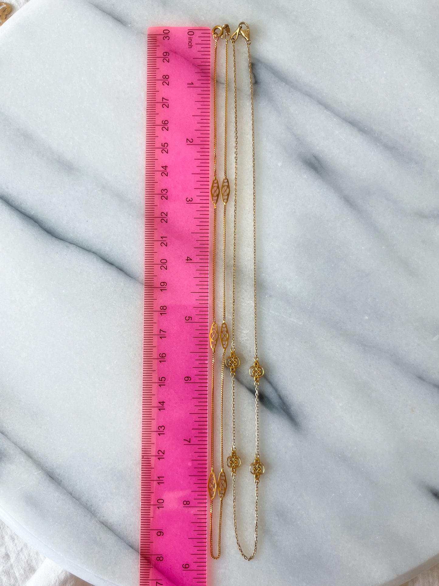 Vintage 14k Filigree Chain 18 Inch Necklace