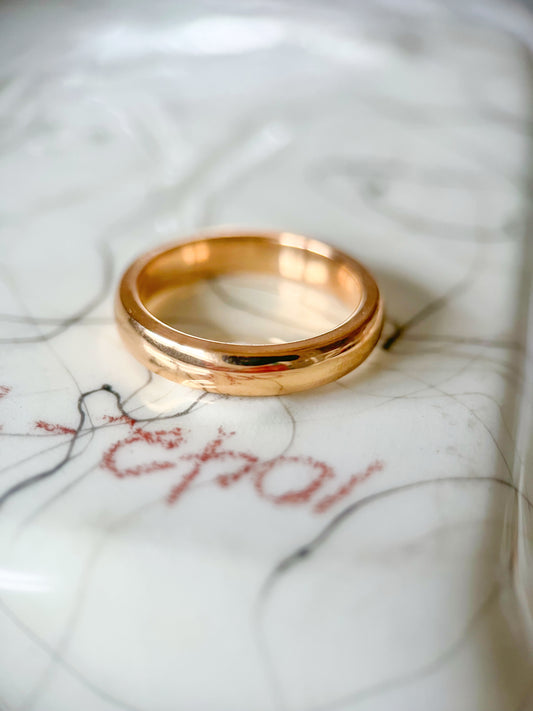 Vintage 10k Donut Yellow Gold Band Ring