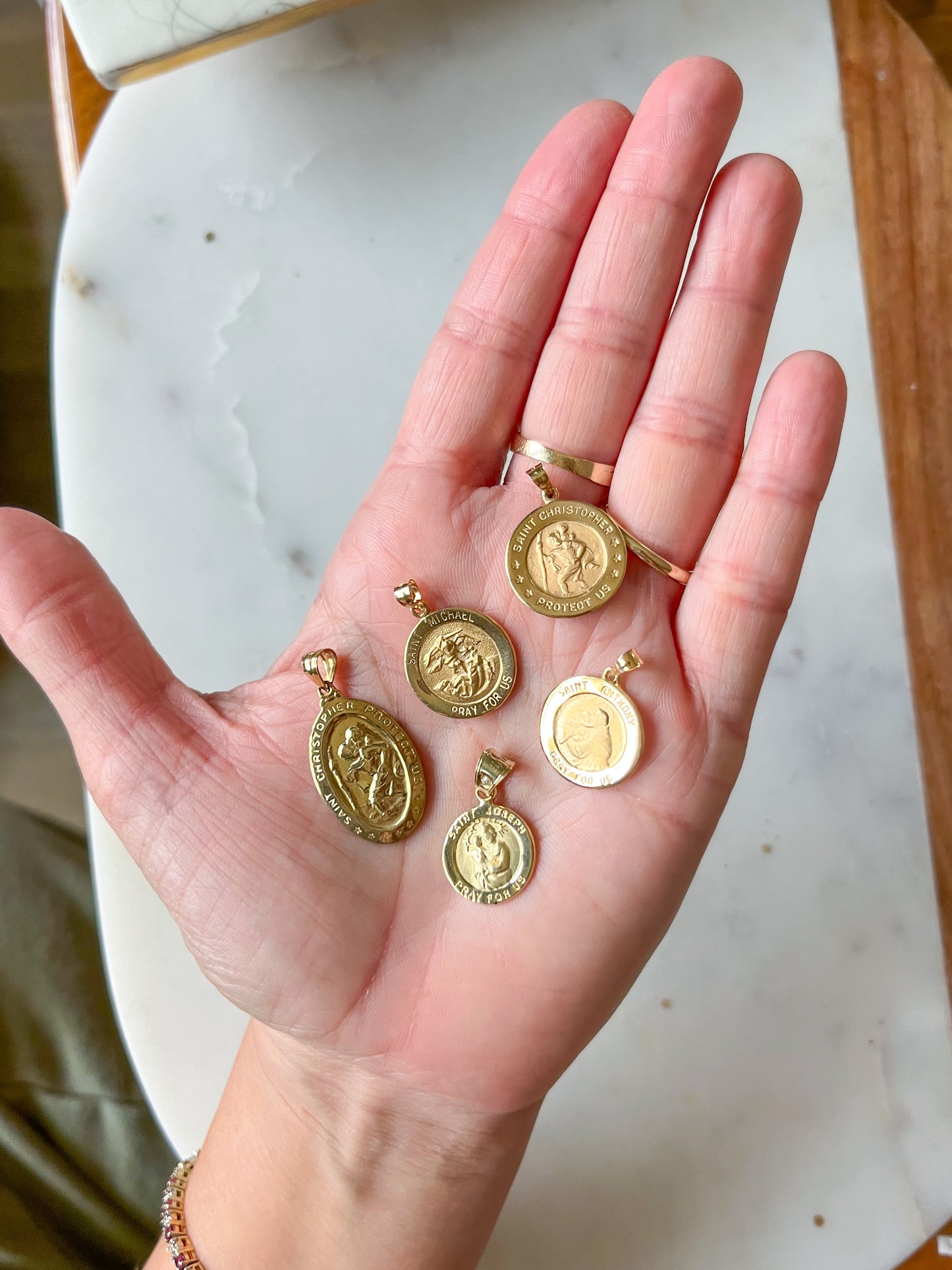 Saint Anthony 14k Yellow Gold Charm