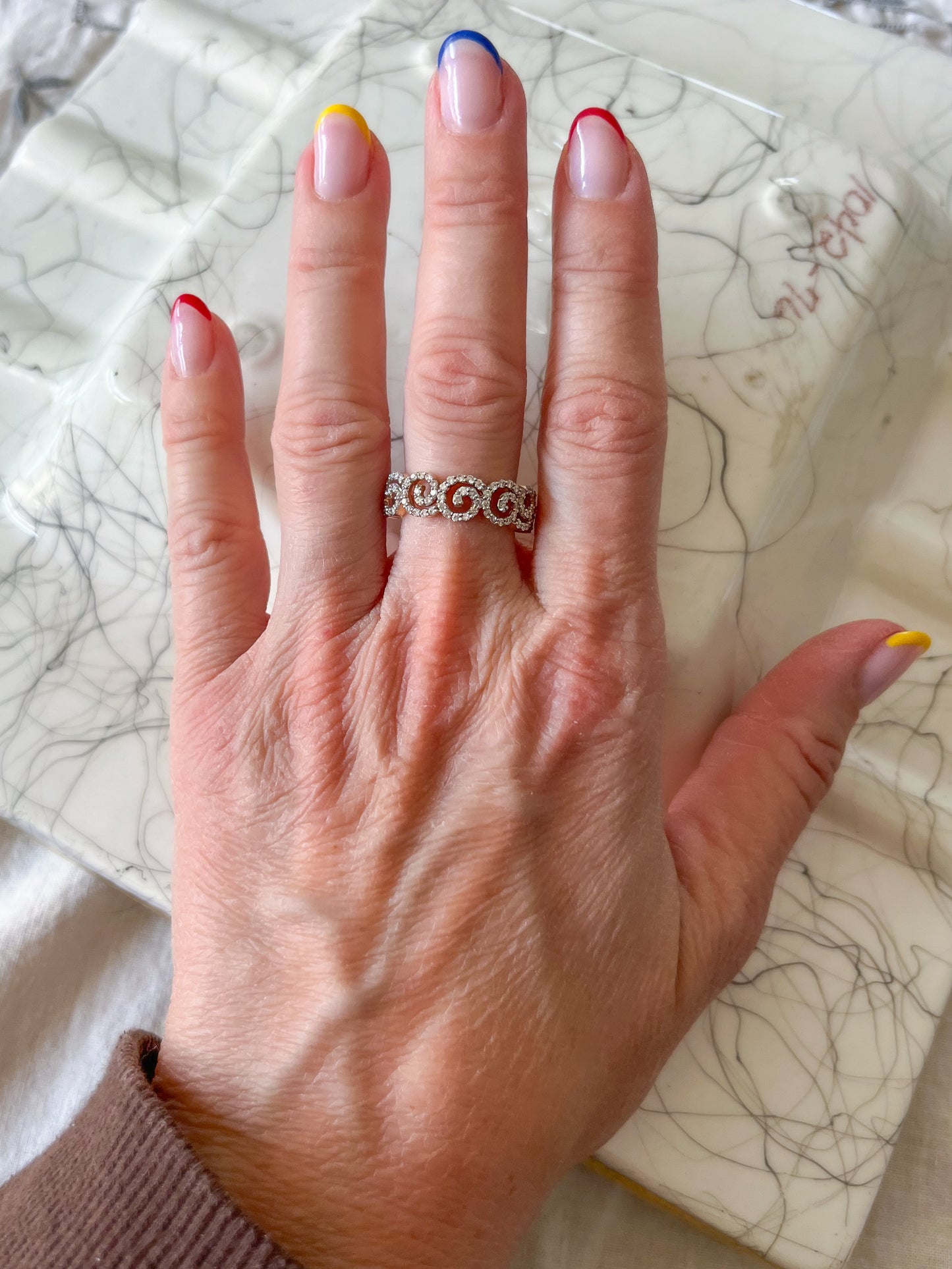 18k Rose Gold Decorative Band Ring