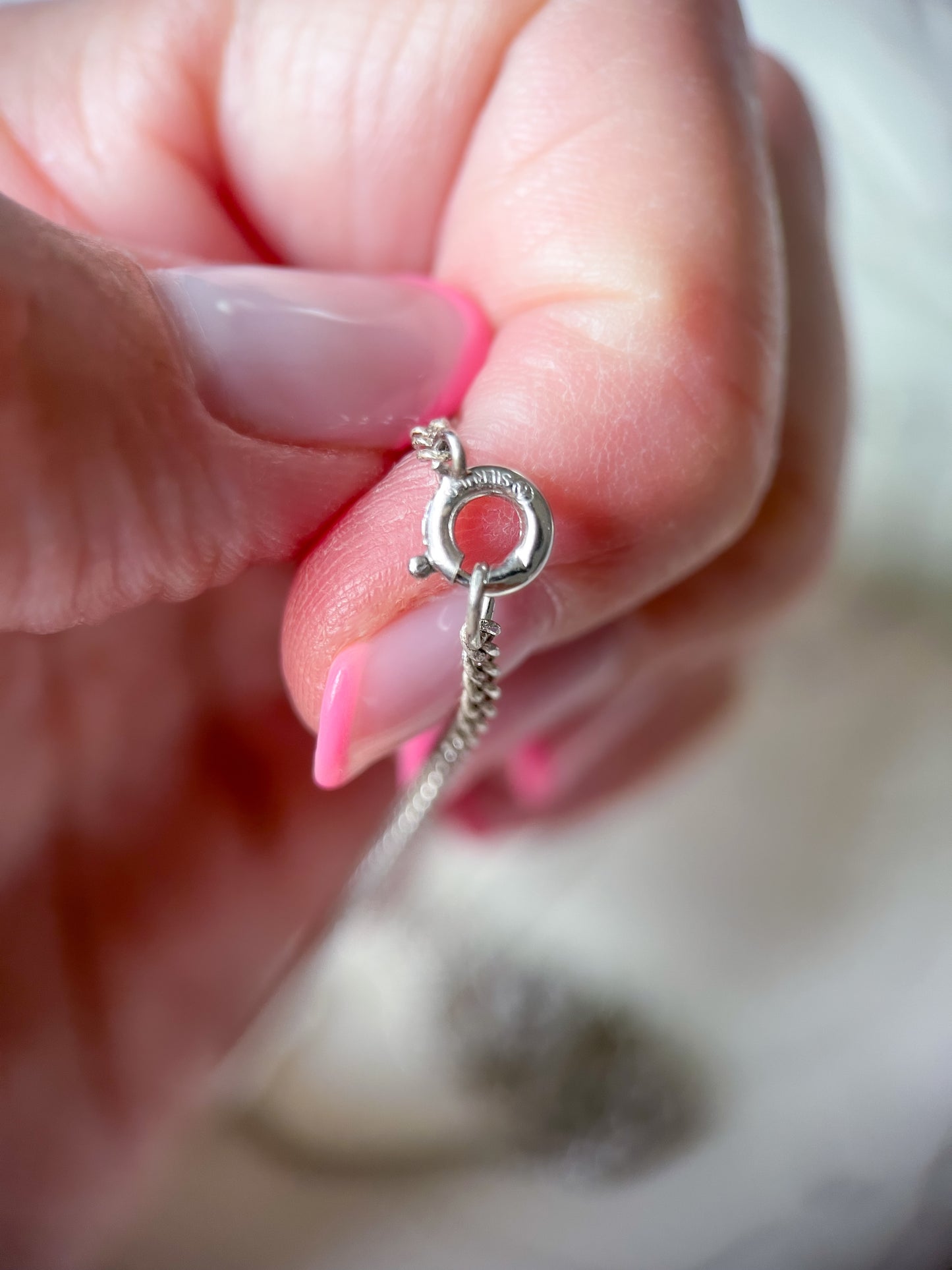 Vintage Curb Chain Sterling Silver 24 Inch Chain Necklace